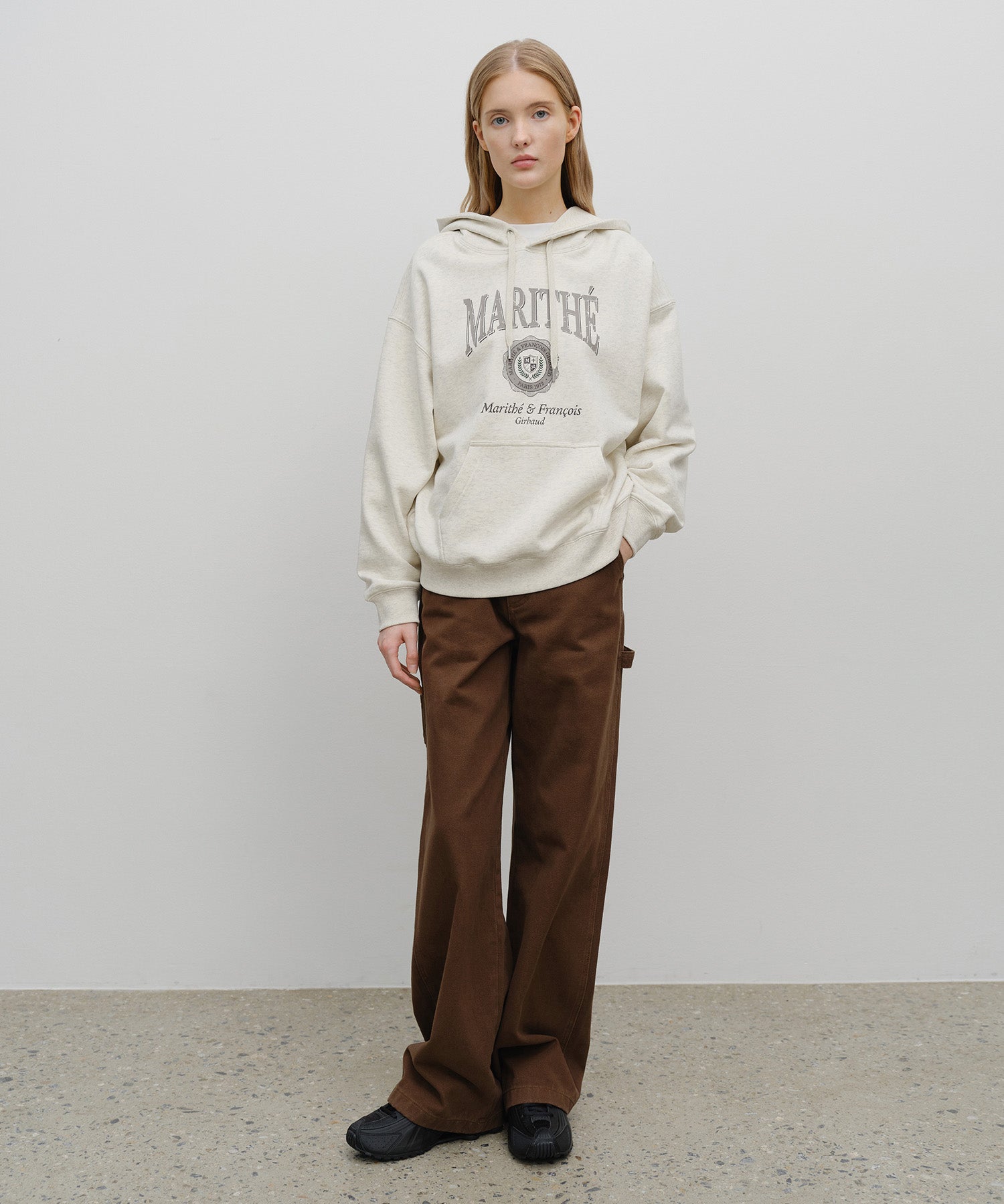 CREST CRACK LOGO OVERSIZED HOODIE