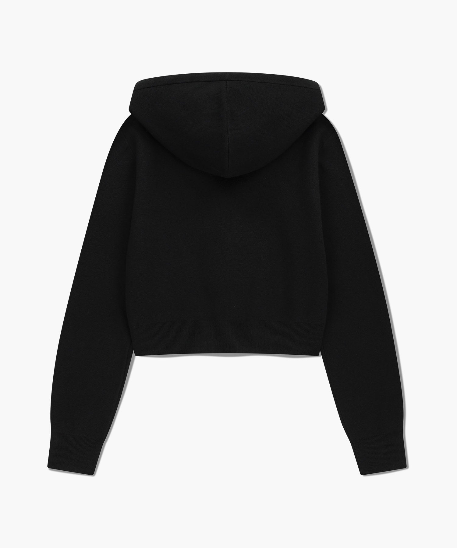 W CLASSIC LOGO CROP KNIT HOODIE ZIPUP