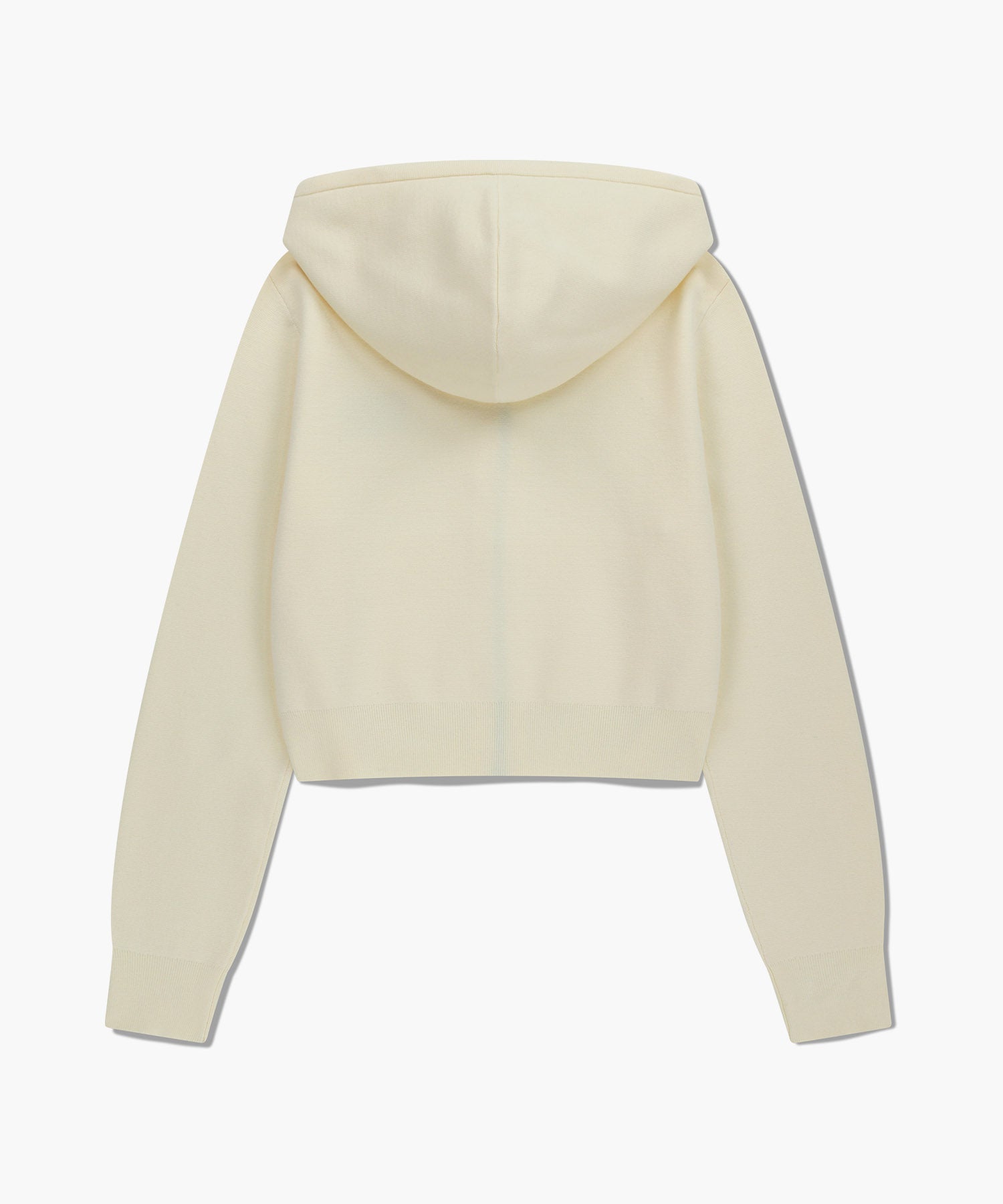 W CLASSIC LOGO CROP KNIT HOODIE ZIPUP