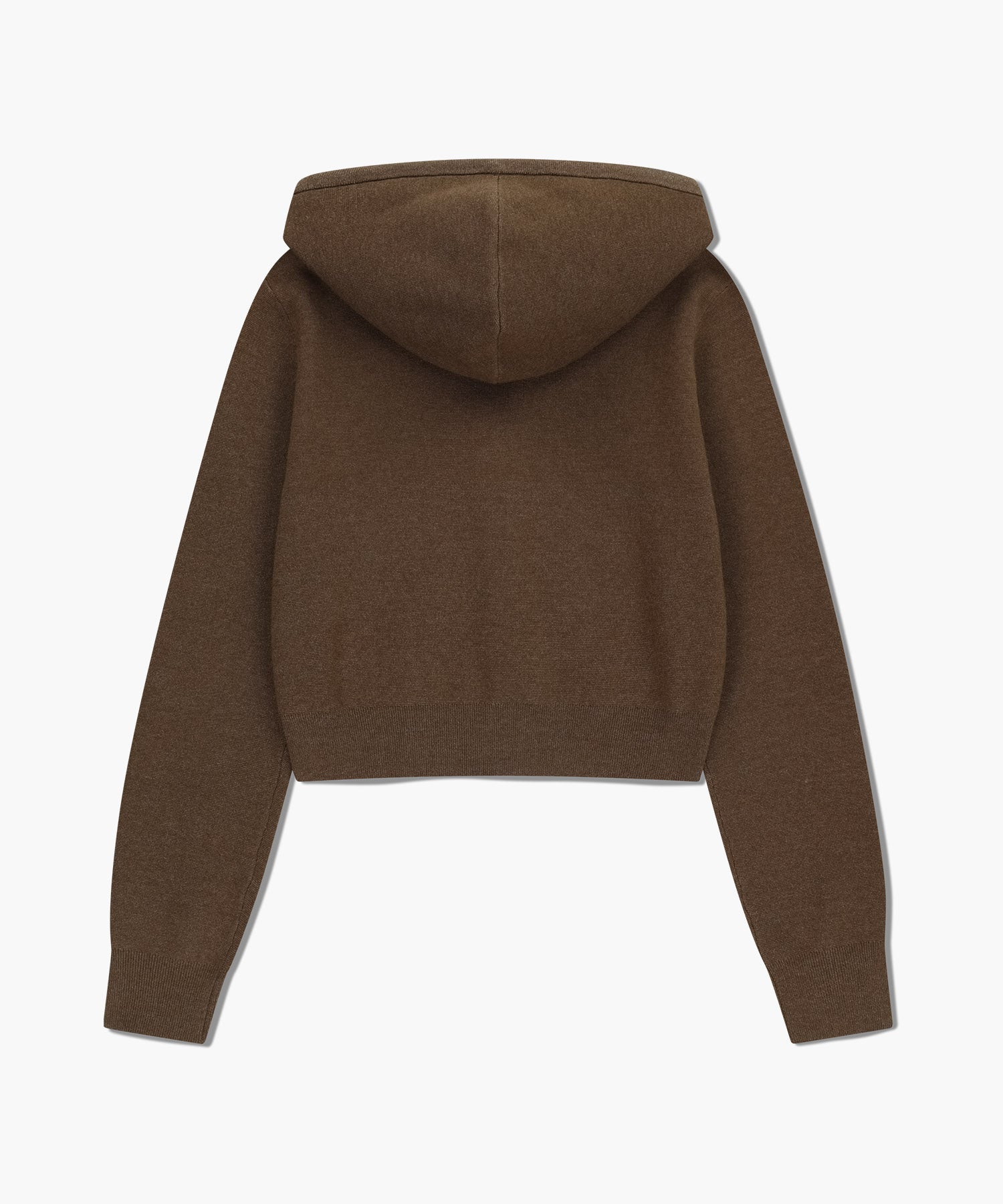 W CLASSIC LOGO CROP KNIT HOODIE ZIPUP