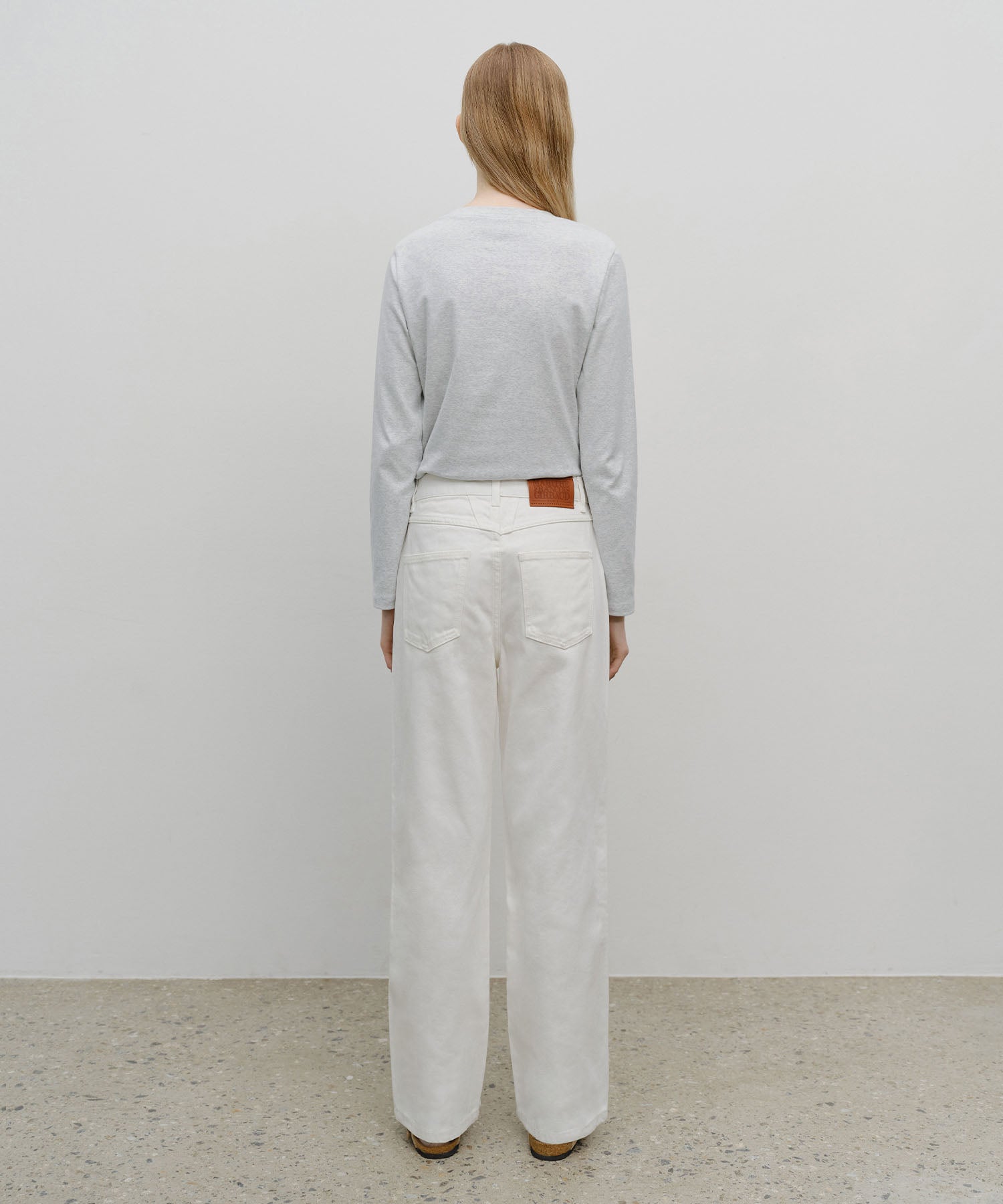 W HIGH STRAIGHT DENIM PANTS