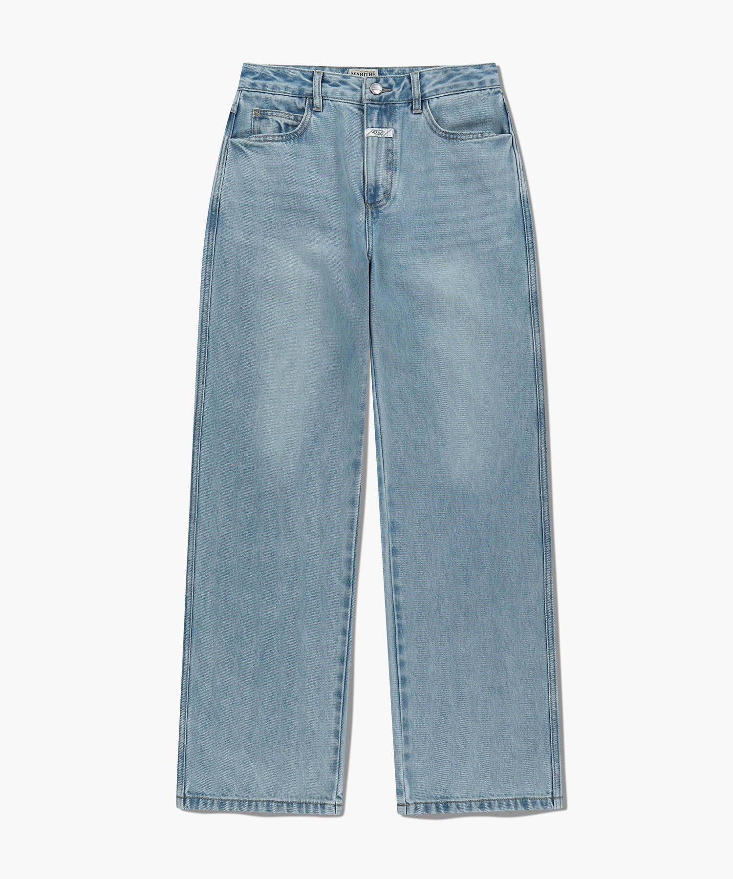 W HIGH STRAIGHT DENIM PANTS