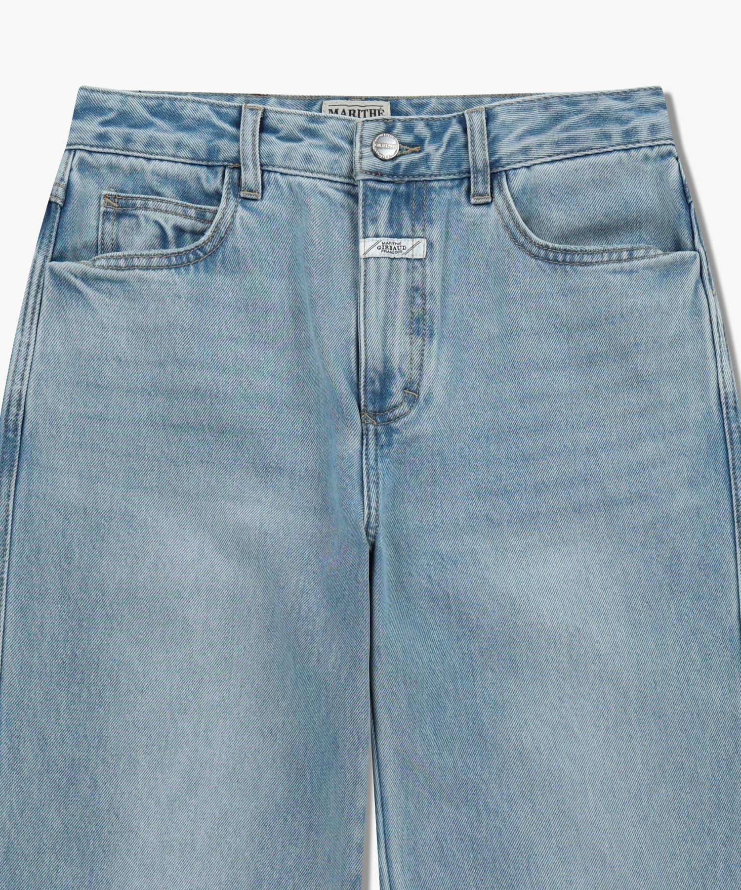 W HIGH STRAIGHT DENIM PANTS