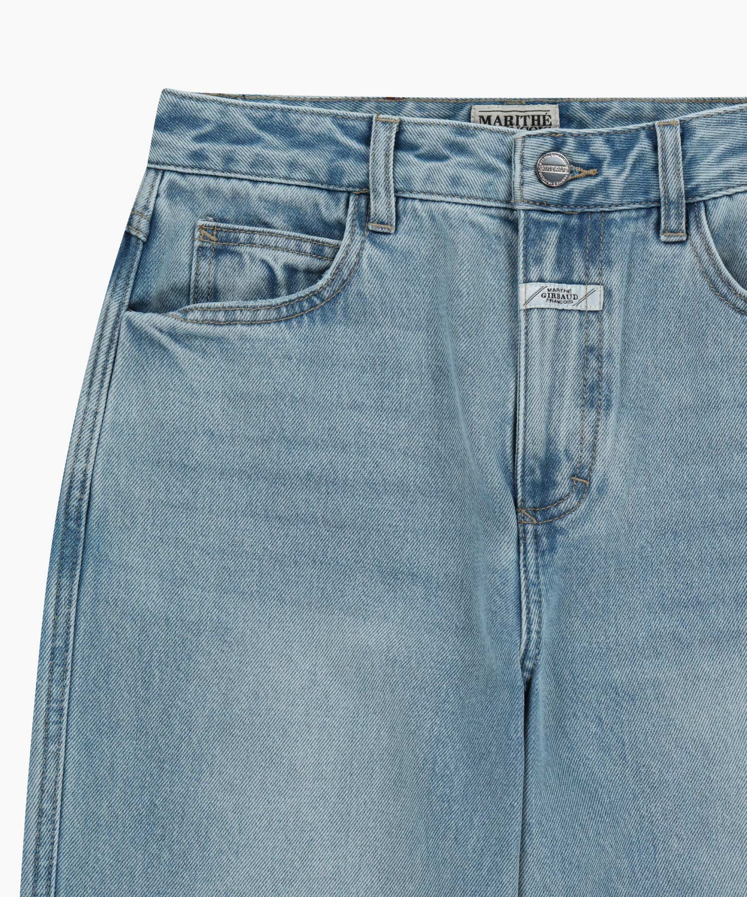 W HIGH STRAIGHT DENIM PANTS
