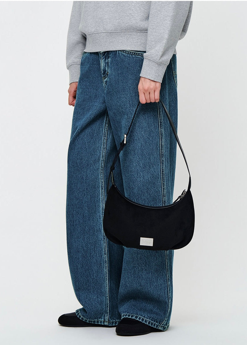 CLASSIC LOGO HALF MOON 2-WAY CROSS BAG
