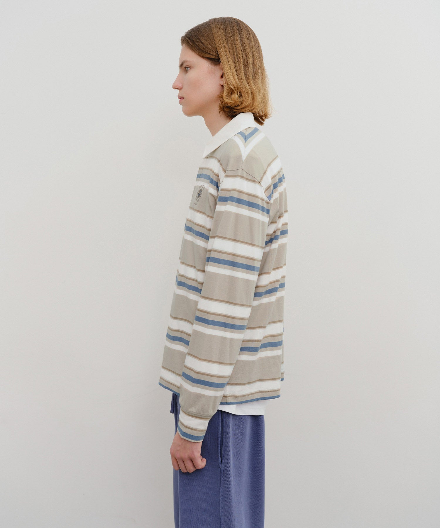 STRIPE COLLAR LONG SLEEVE