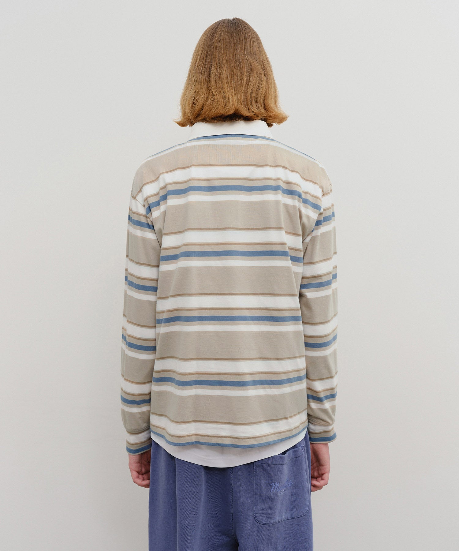 STRIPE COLLAR LONG SLEEVE