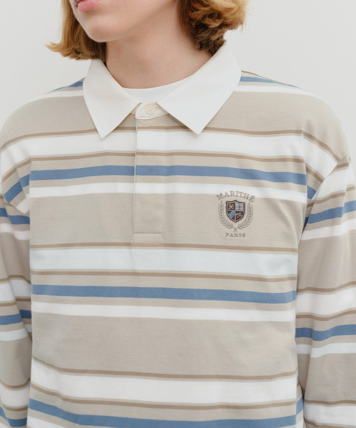 STRIPE COLLAR LONG SLEEVE