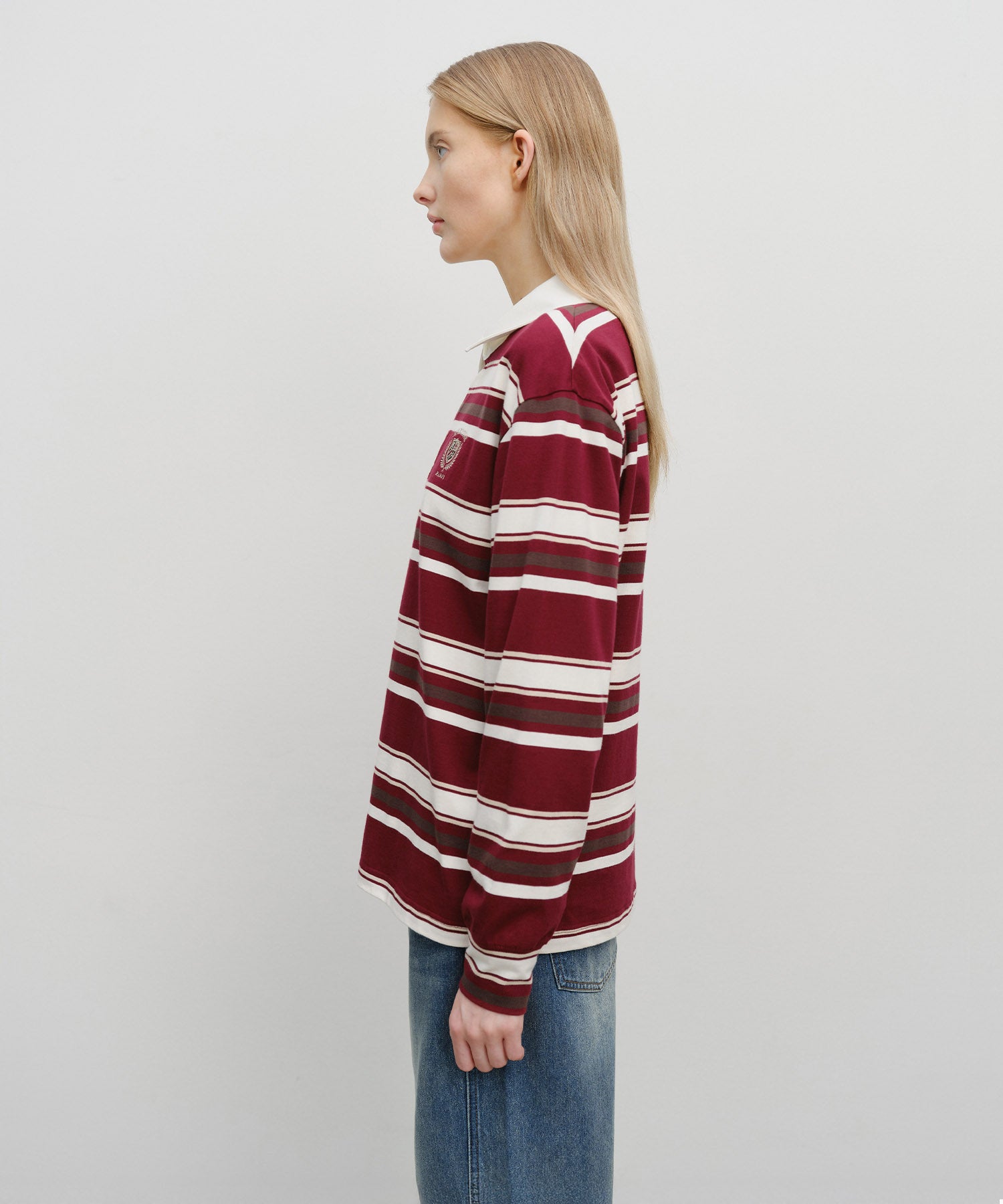STRIPE COLLAR LONG SLEEVE