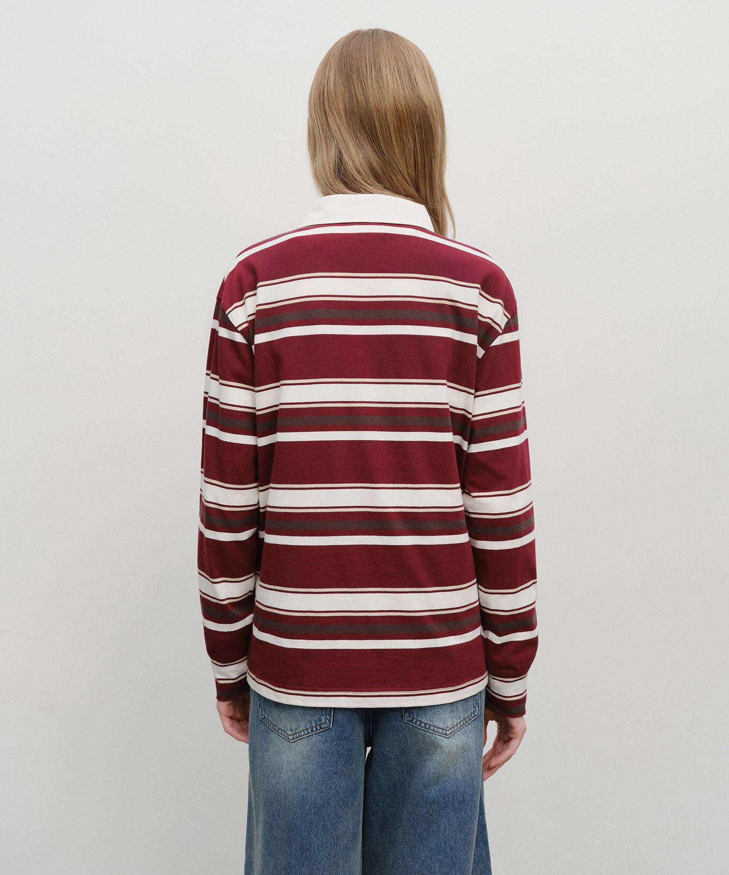 STRIPE COLLAR LONG SLEEVE