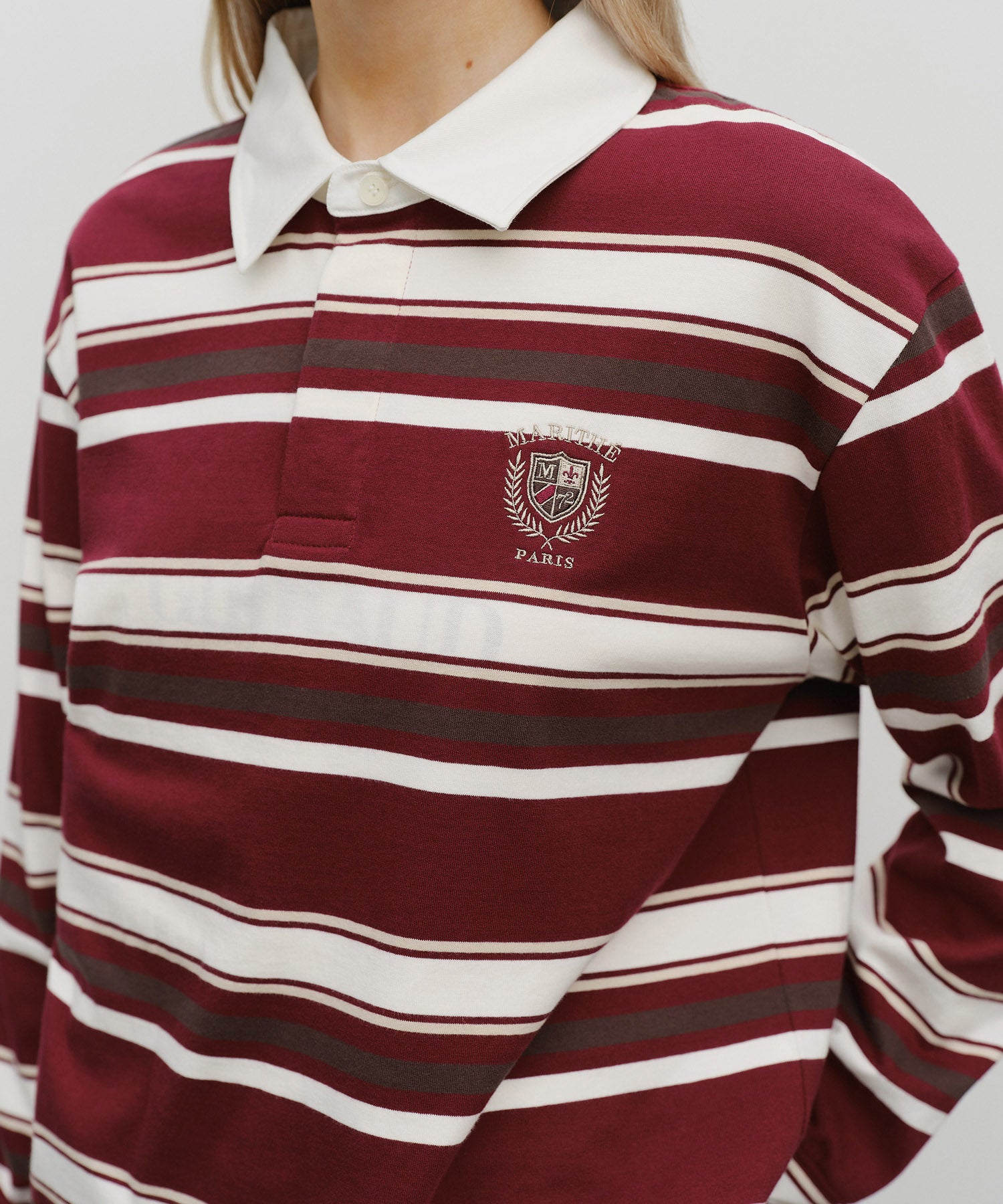 STRIPE COLLAR LONG SLEEVE