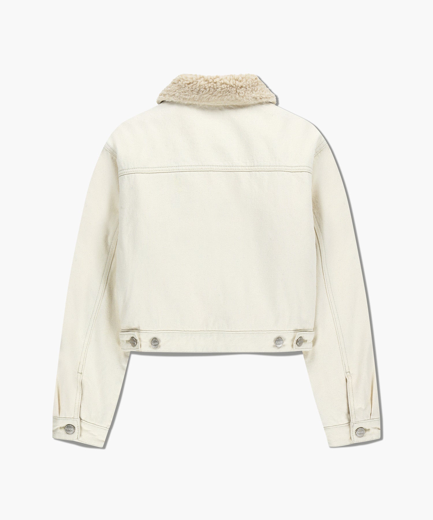 W CROP SHEARLING DENIM JACKET