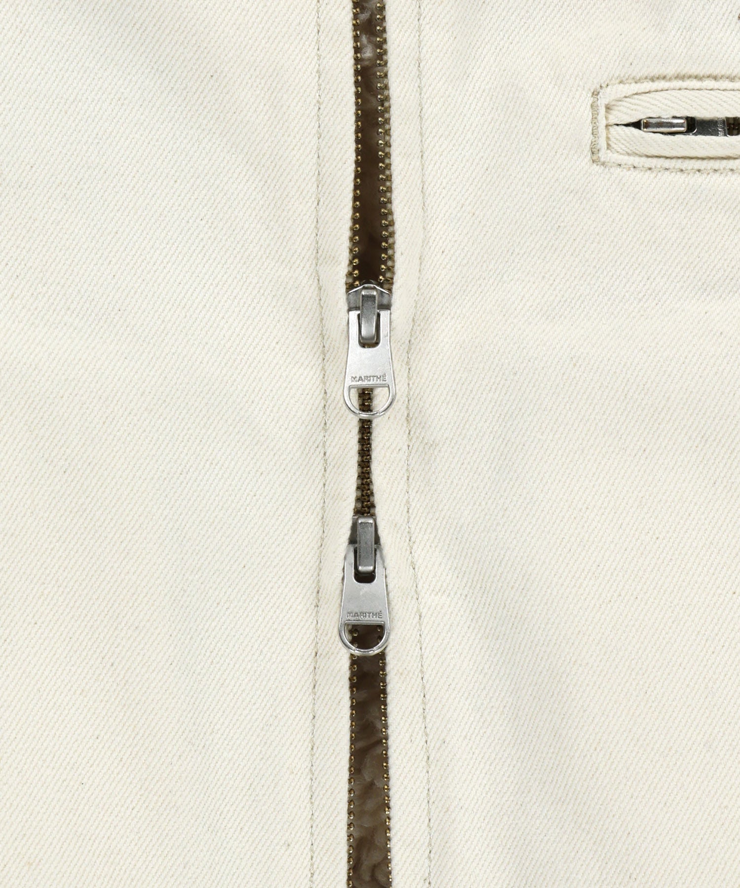 W CROP SHEARLING DENIM JACKET