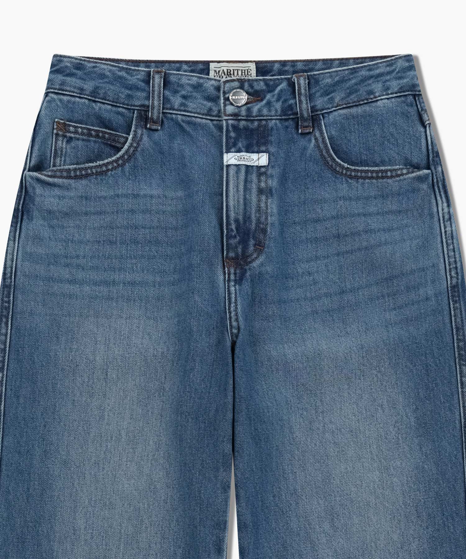 W HIGH STRAIGHT DENIM PANTS