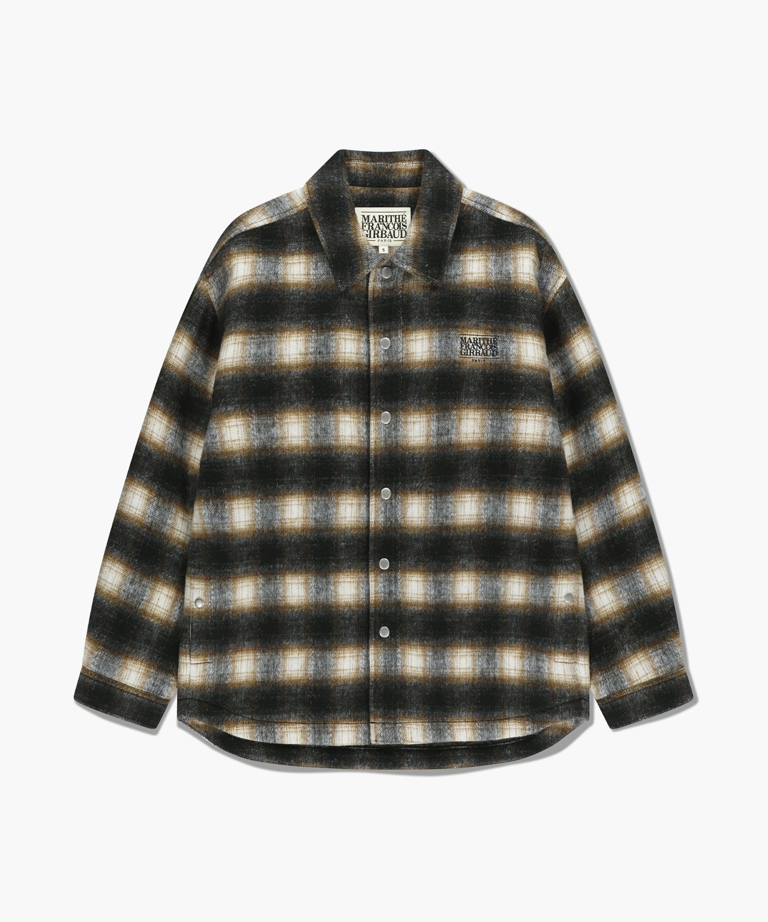 CLASSIC LOGO OVERSIZED FLANNEL CHECK SHIRT JACKET