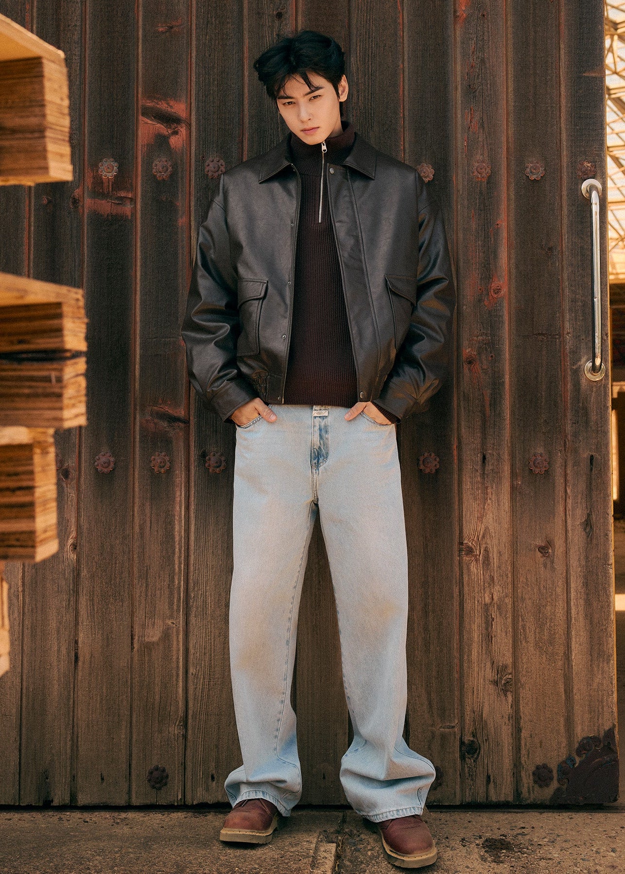 M HIGH STRAIGHT DENIM PANTS