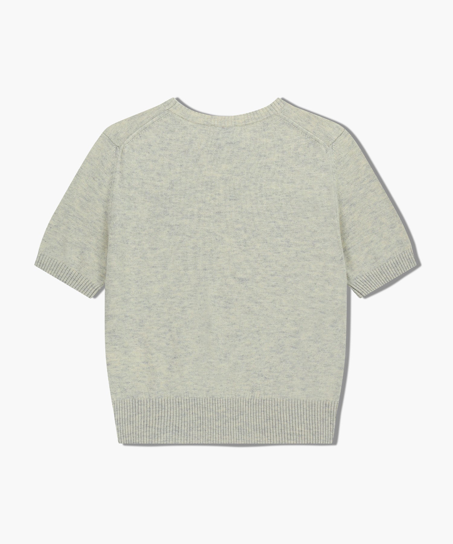W HALF KNIT ROUND NECK CARDIGAN SET UP