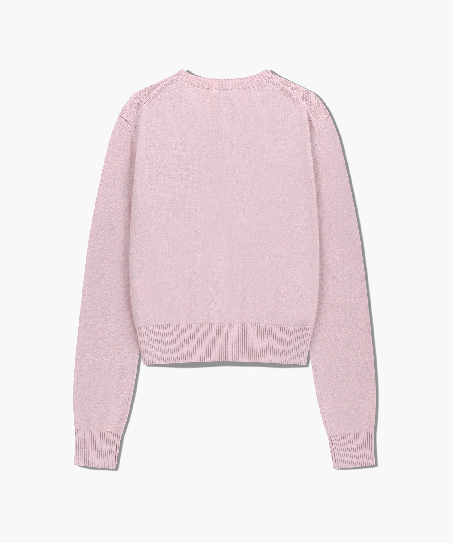 W HALF KNIT ROUND NECK CARDIGAN SET UP