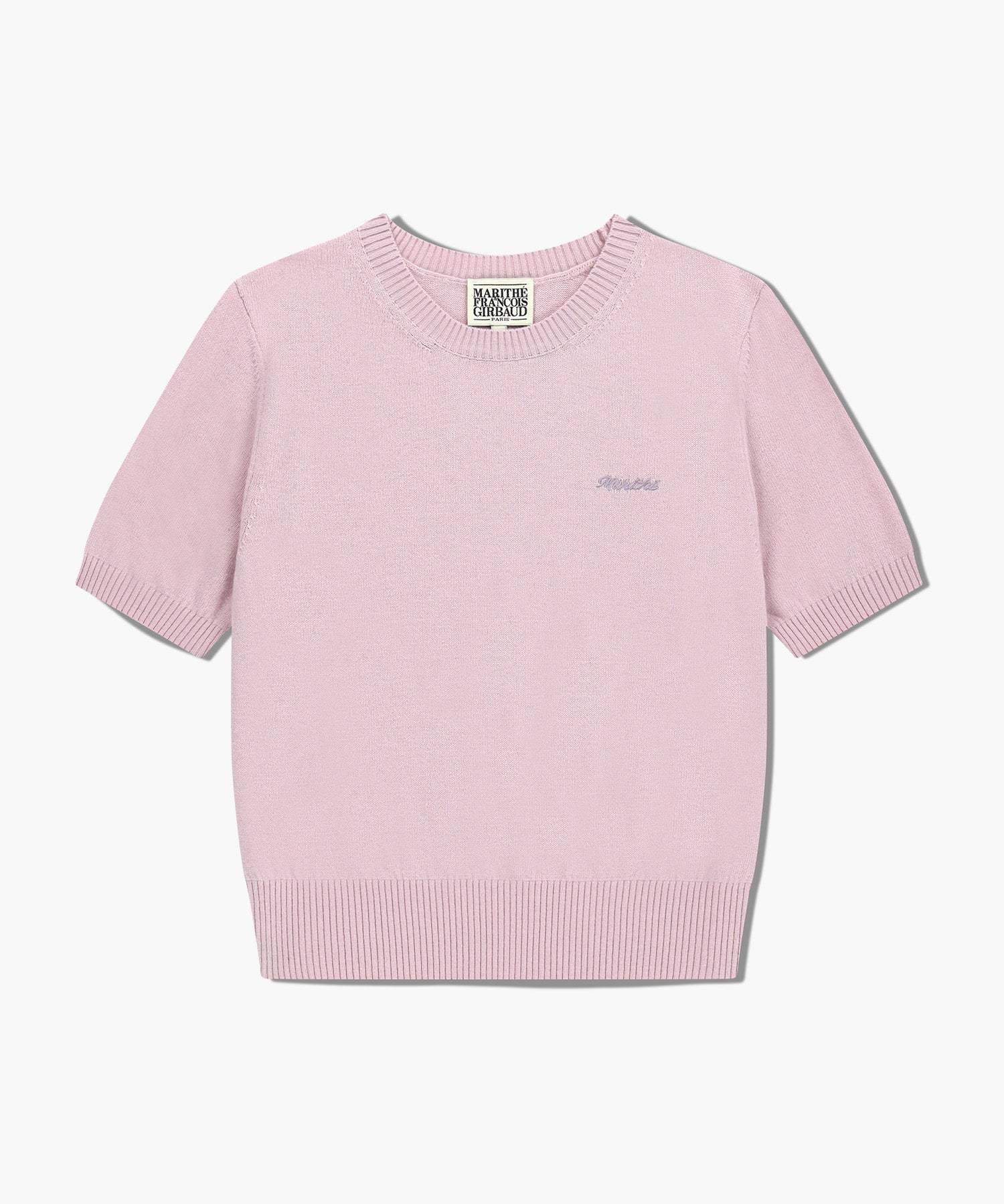 W HALF KNIT ROUND NECK CARDIGAN SET UP