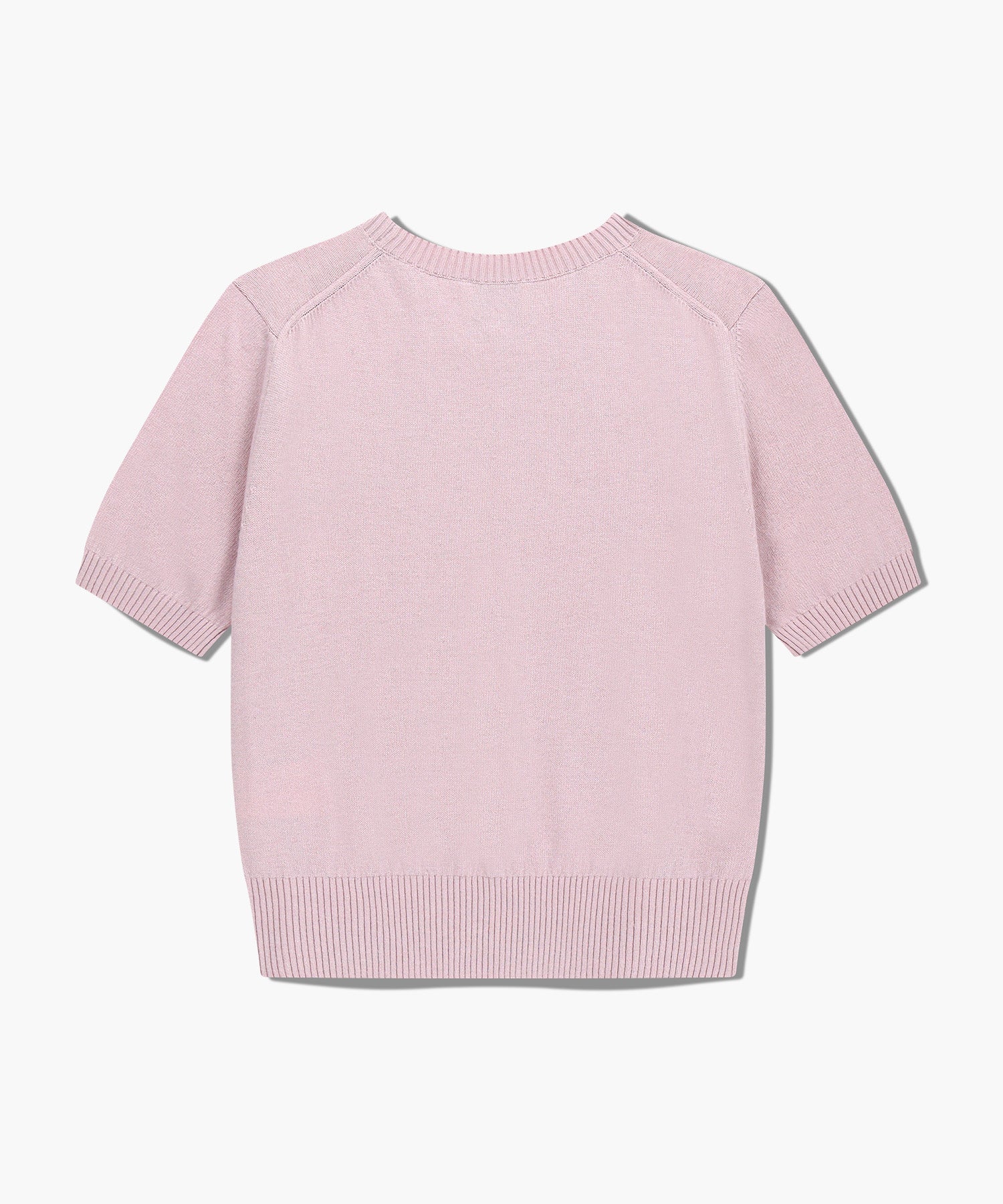 W HALF KNIT ROUND NECK CARDIGAN SET UP