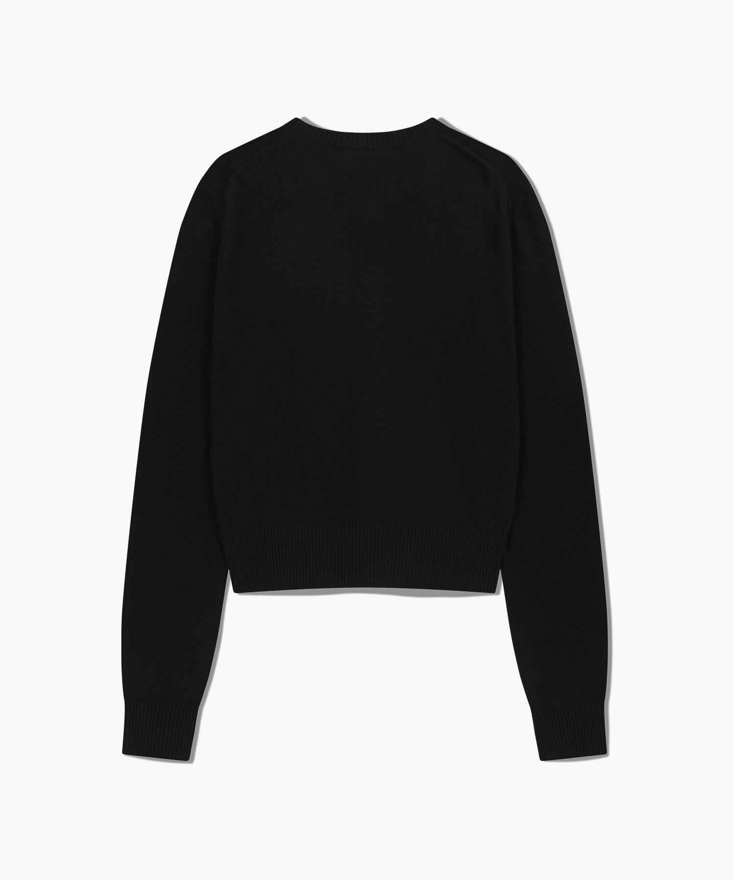 W HALF KNIT ROUND NECK CARDIGAN SET UP