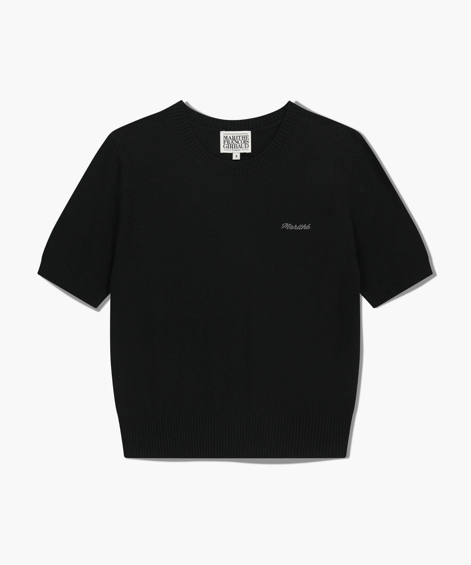 W HALF KNIT ROUND NECK CARDIGAN SET UP