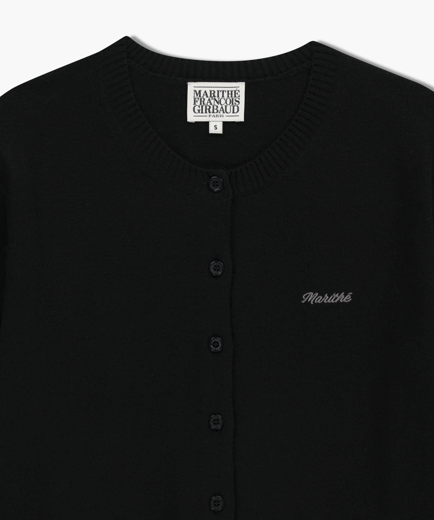 W HALF KNIT ROUND NECK CARDIGAN SET UP