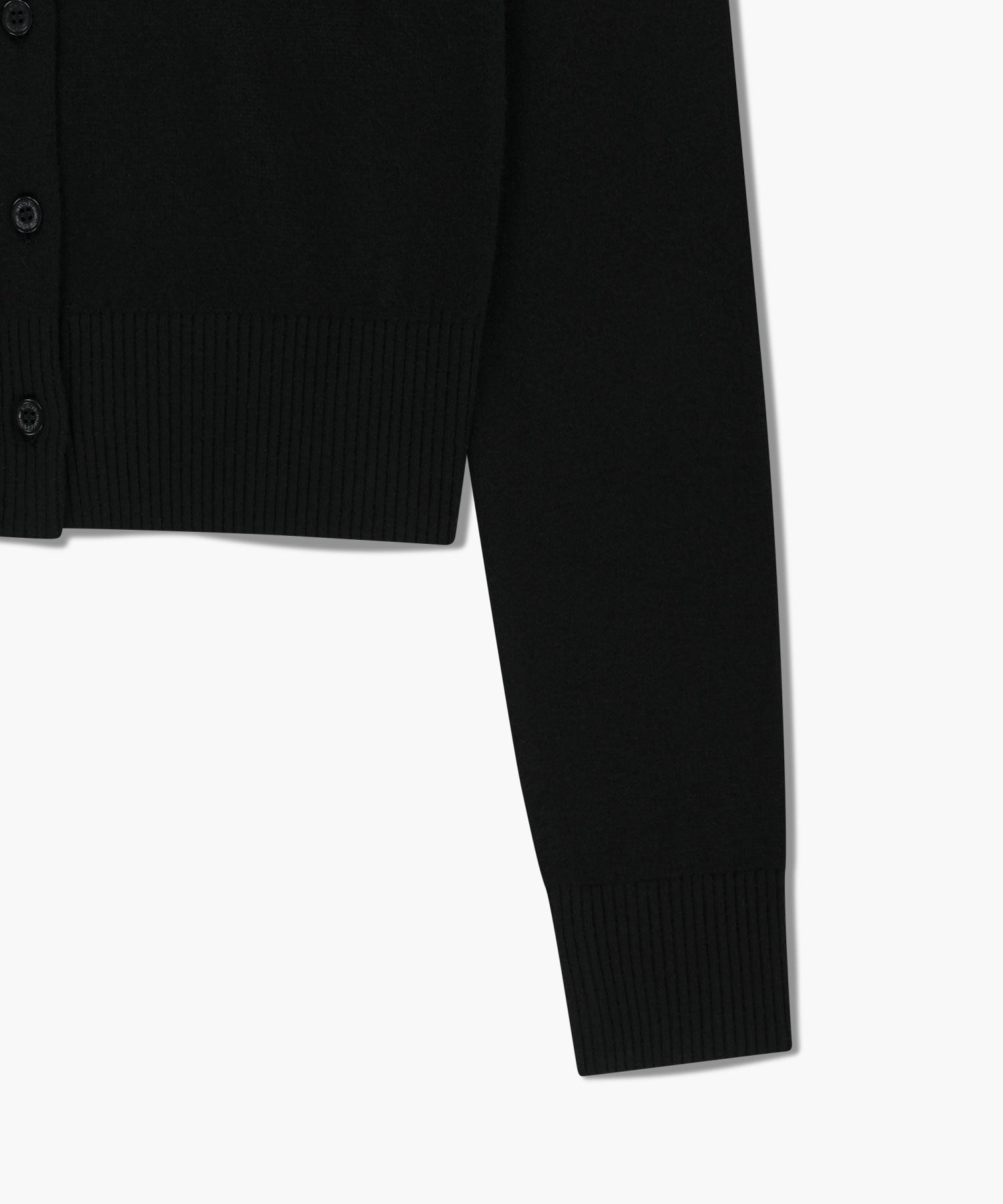 W HALF KNIT ROUND NECK CARDIGAN SET UP