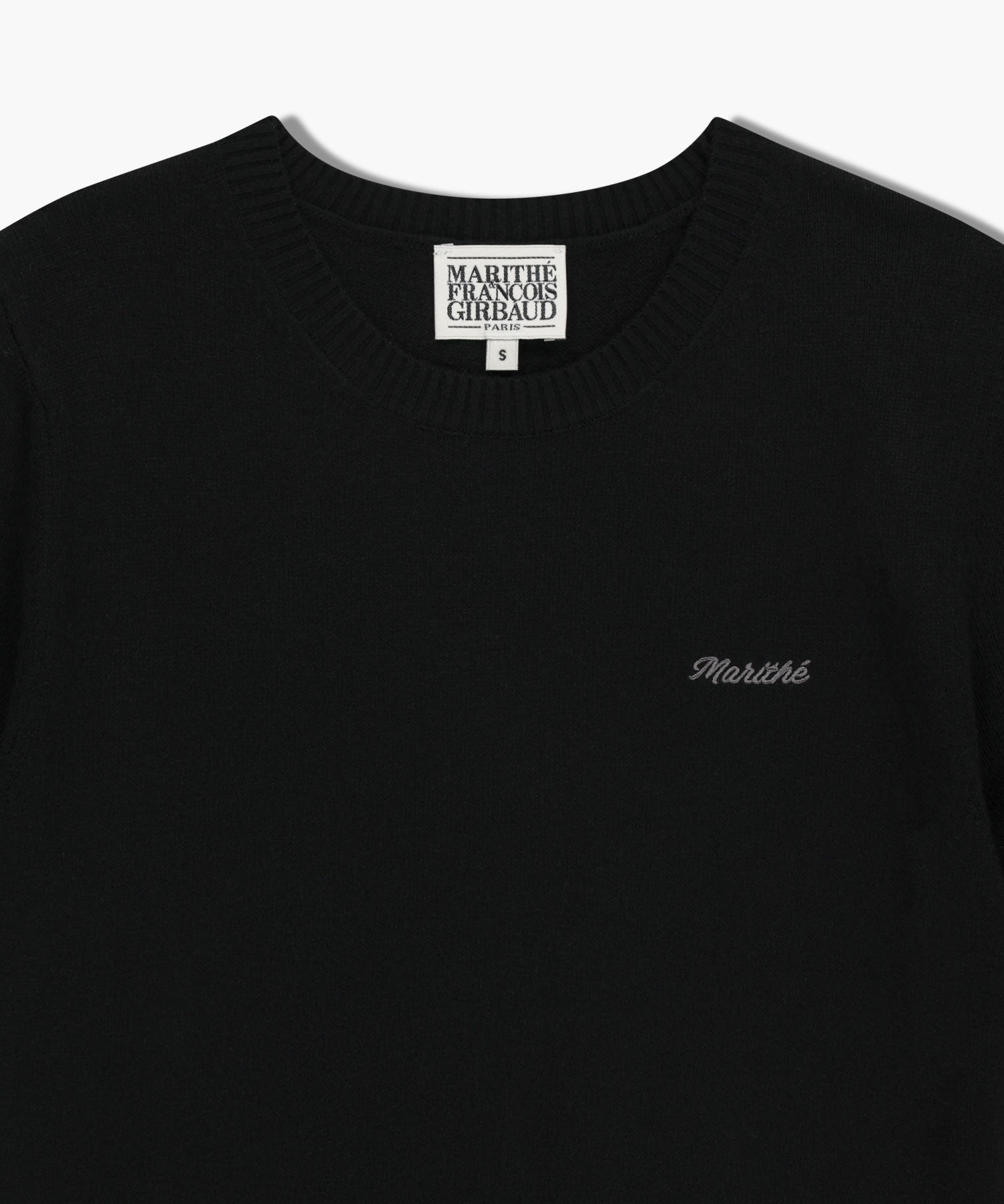 W HALF KNIT ROUND NECK CARDIGAN SET UP