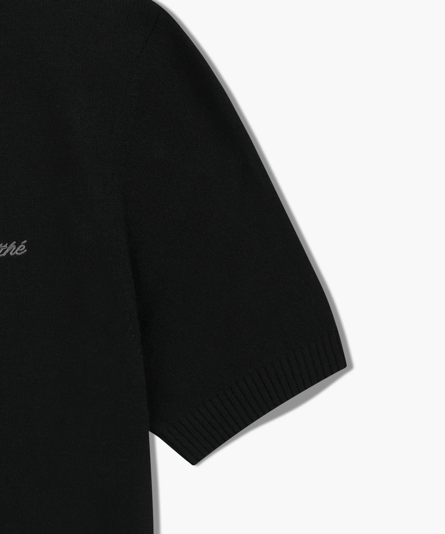 W HALF KNIT ROUND NECK CARDIGAN SET UP