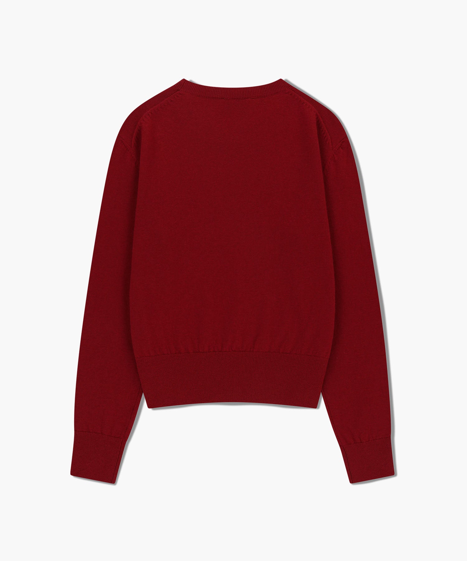W BASIC CROP KNIT PULLOVER