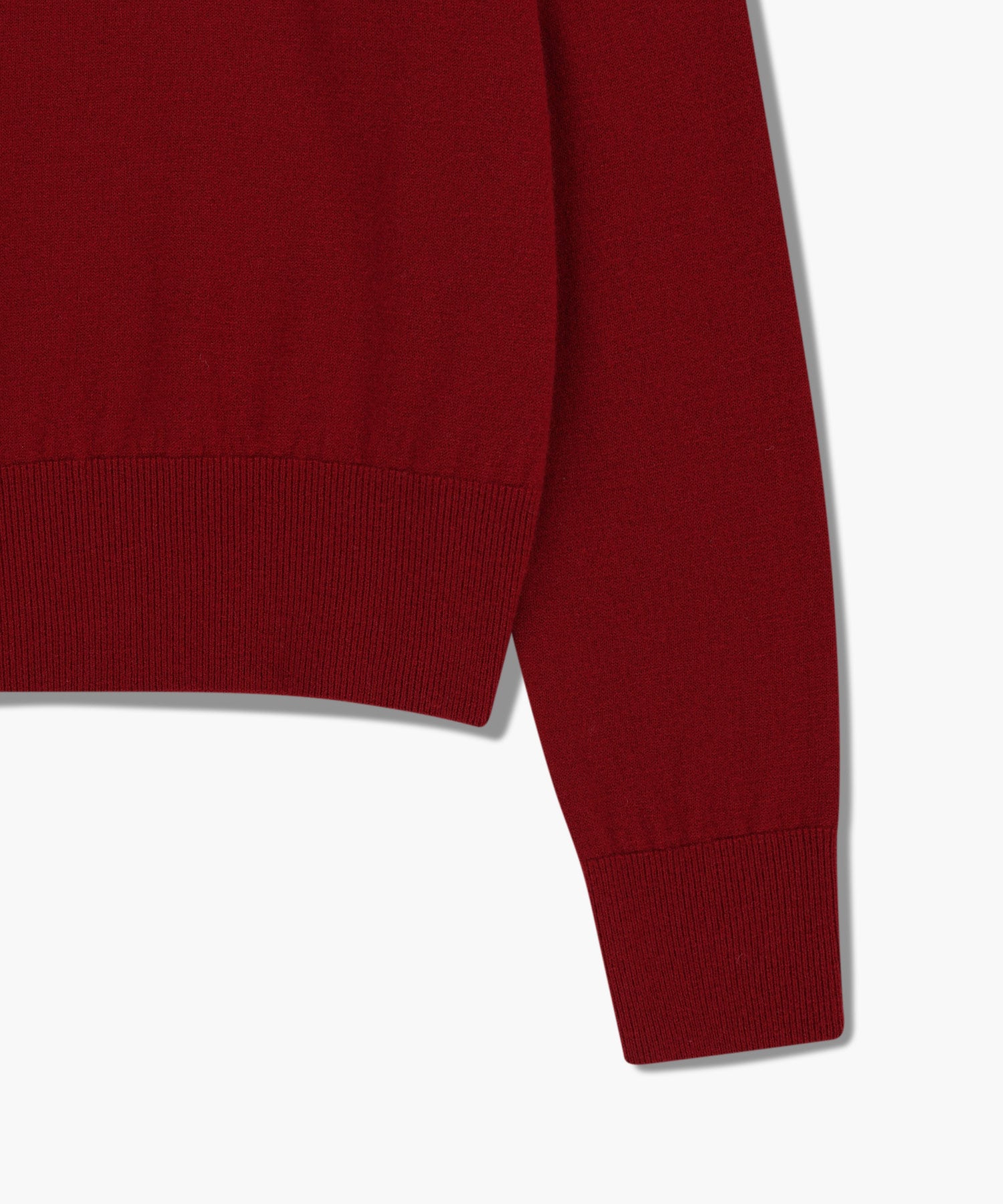 W BASIC CROP KNIT PULLOVER