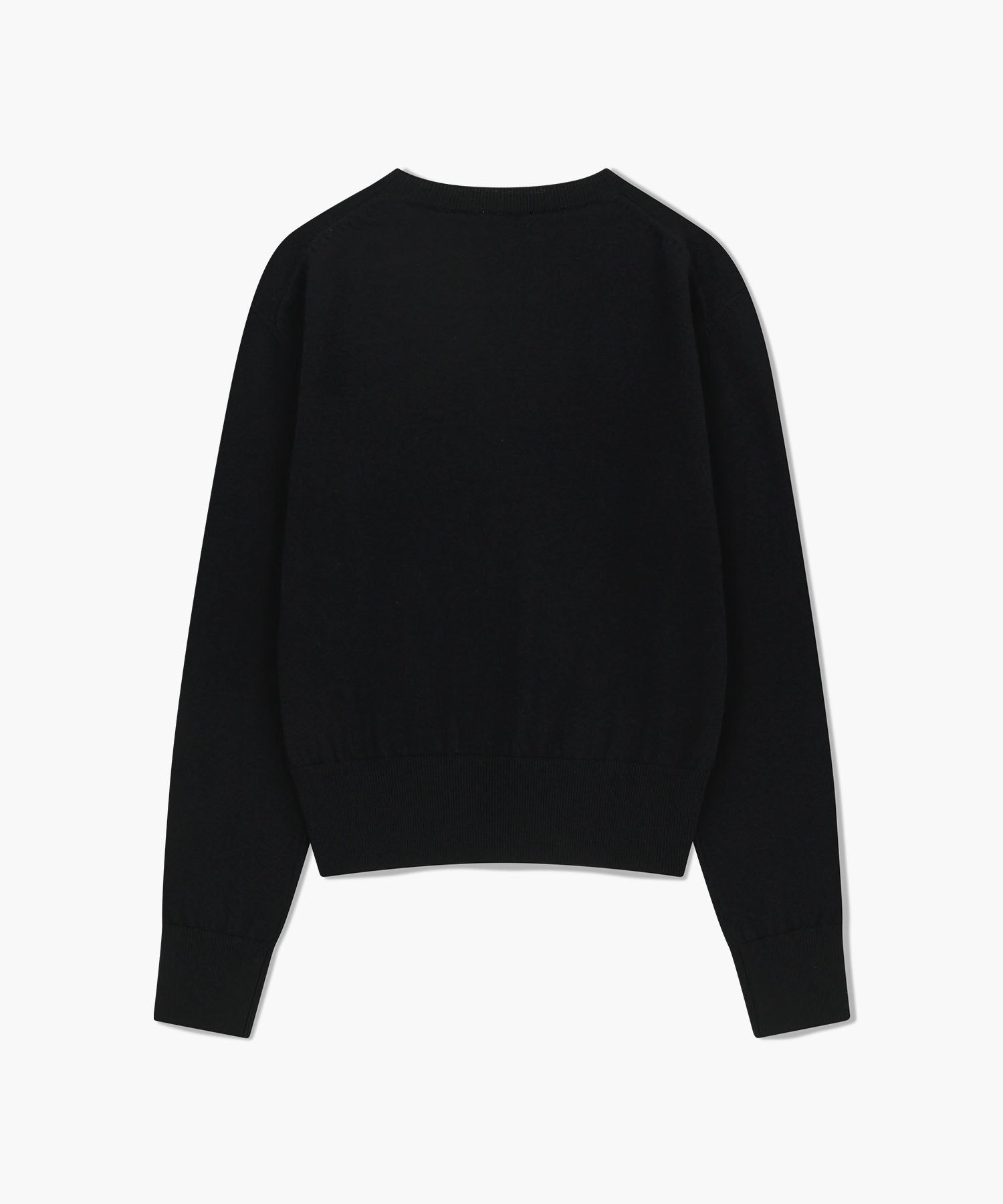W BASIC CROP KNIT PULLOVER