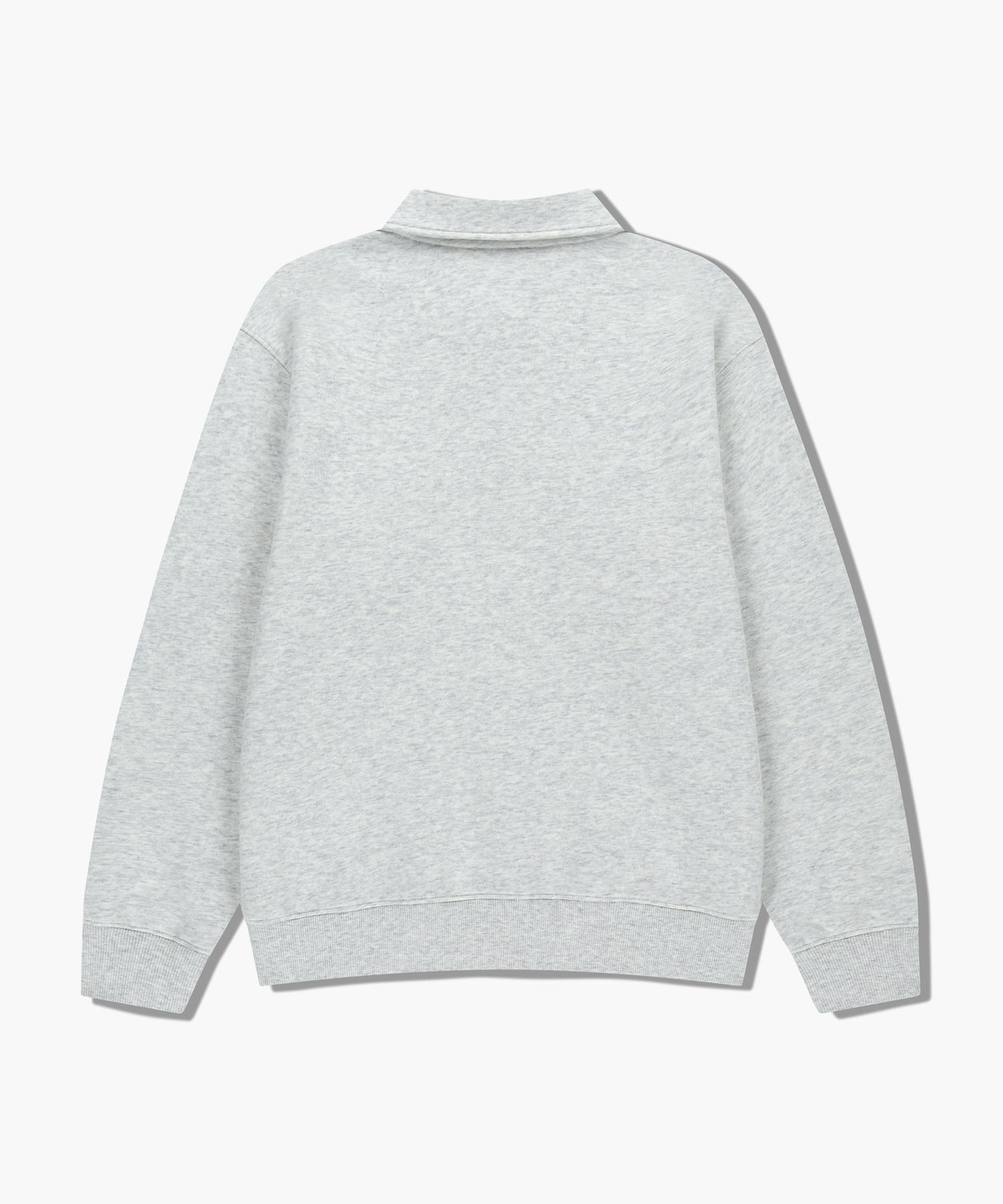 BASEBALL LOGO COLLAR HALF ZIPUP SWEATSHIRT