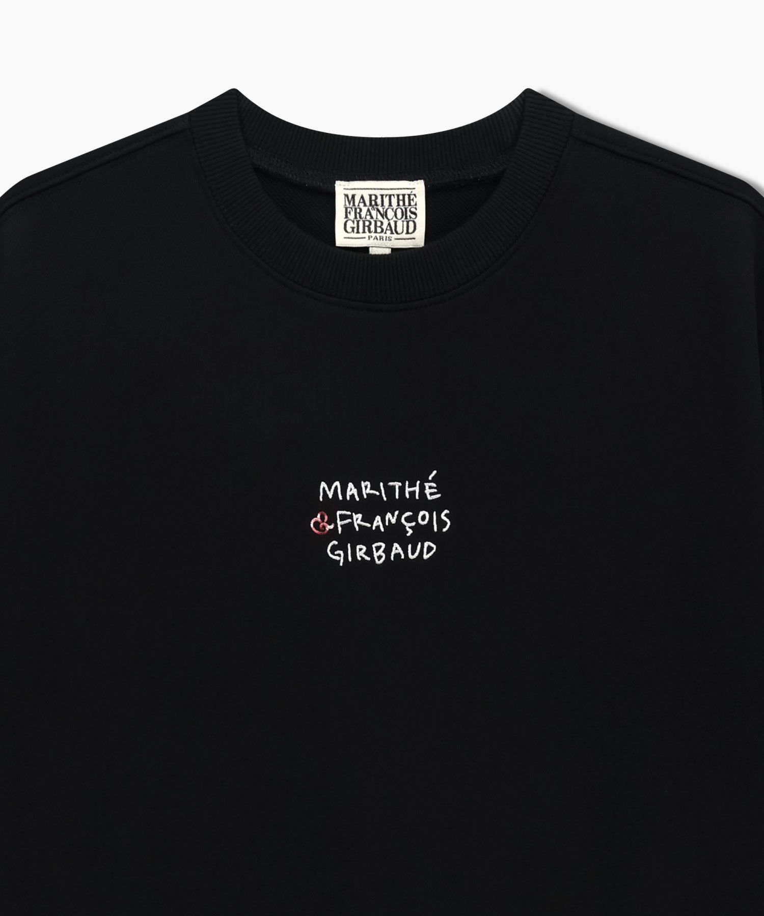 W MARITHE LOVE GRAPHIC CROP SWEATSHIRT