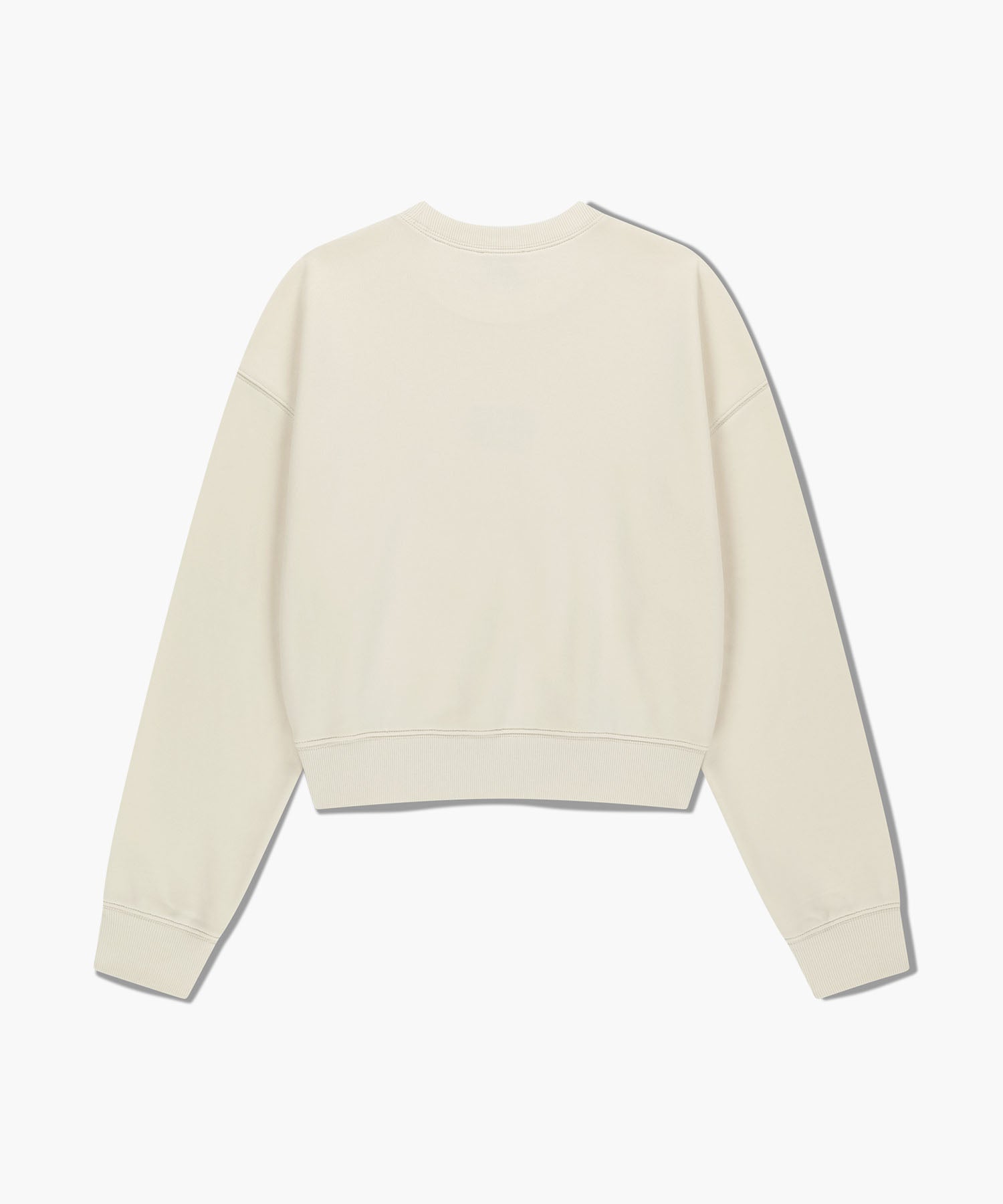 W MARITHE LOVE GRAPHIC CROP SWEATSHIRT