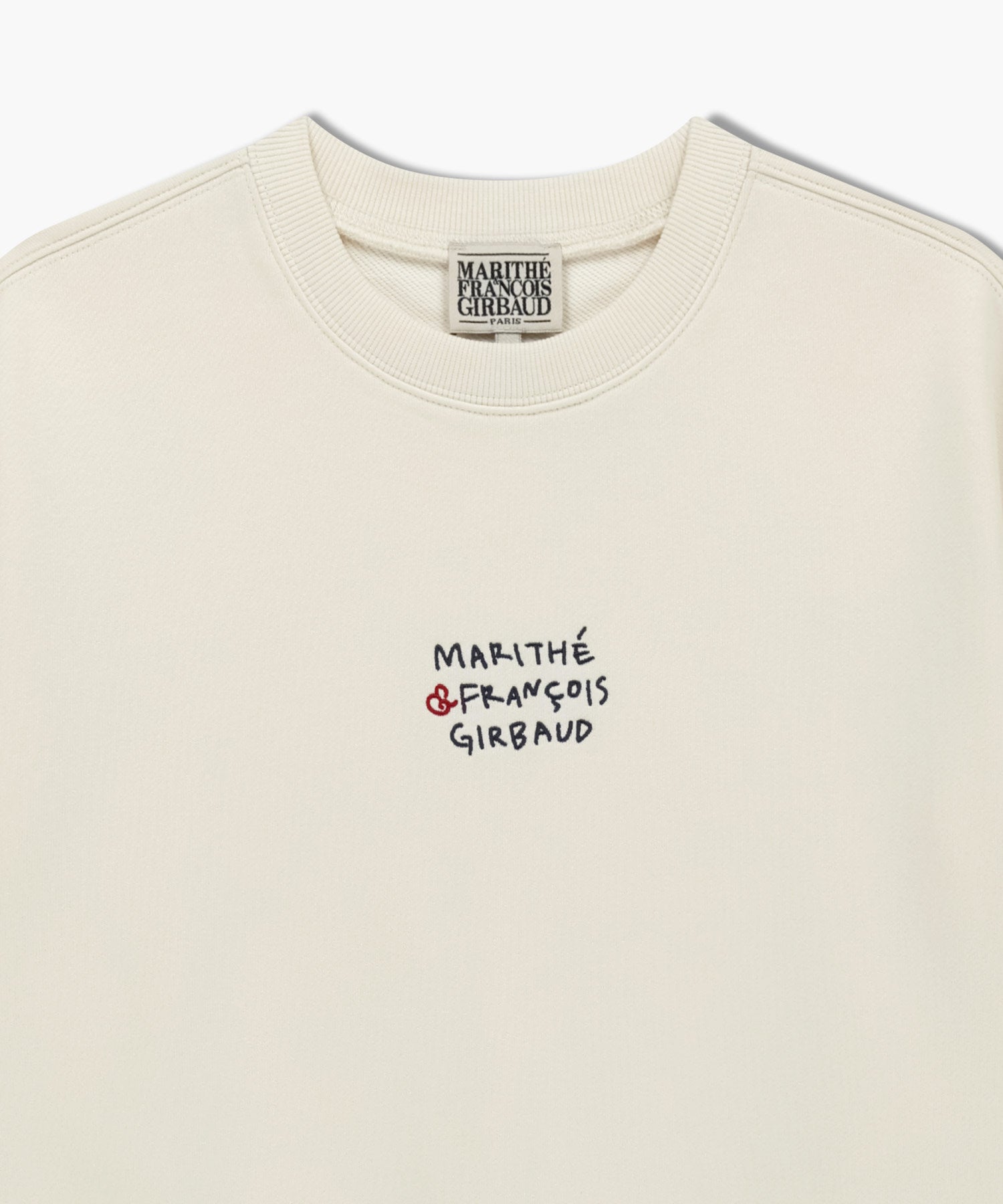 W MARITHE LOVE GRAPHIC CROP SWEATSHIRT