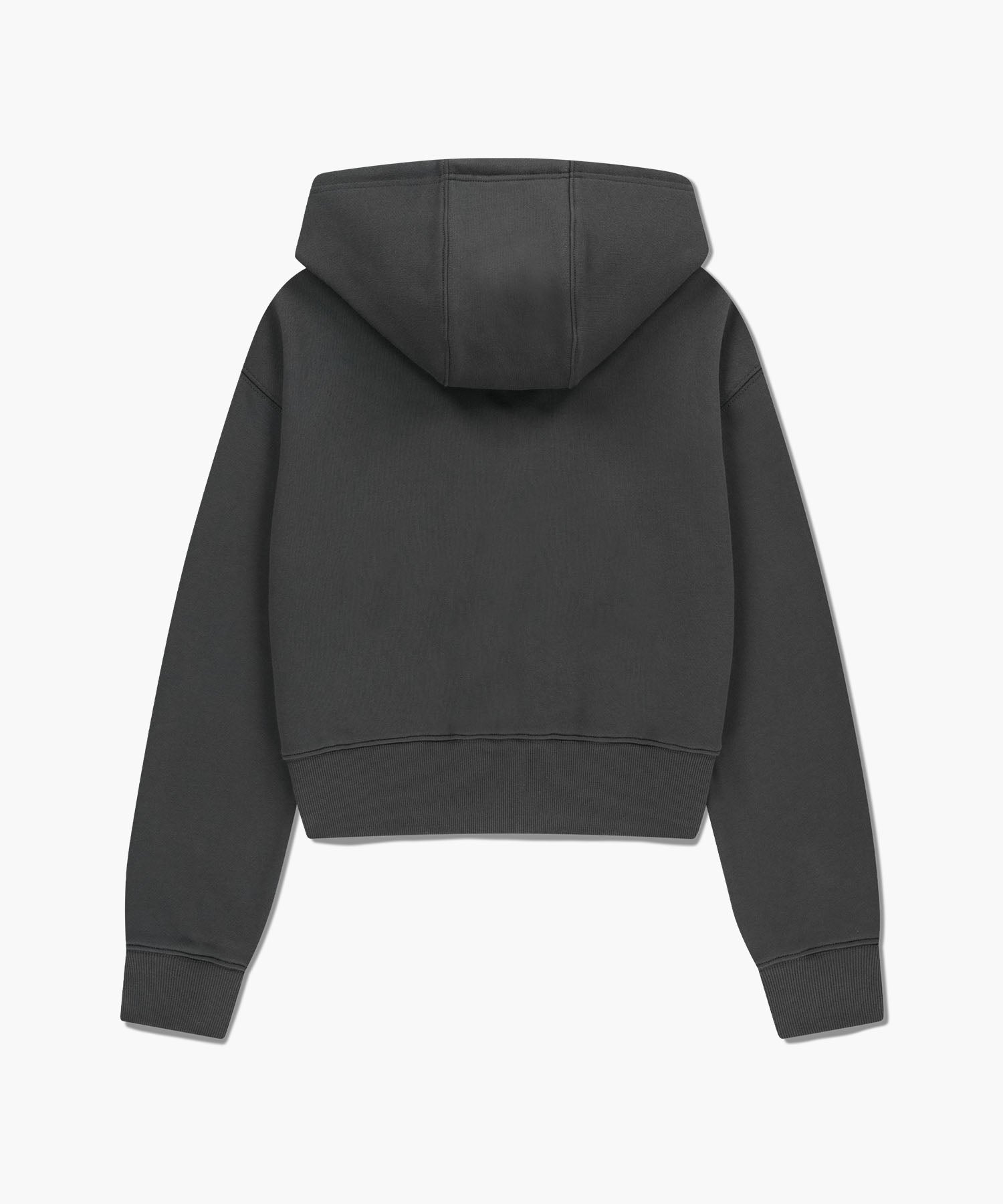 W LACE APPLIQUE CROP HOODIE ZIPUP