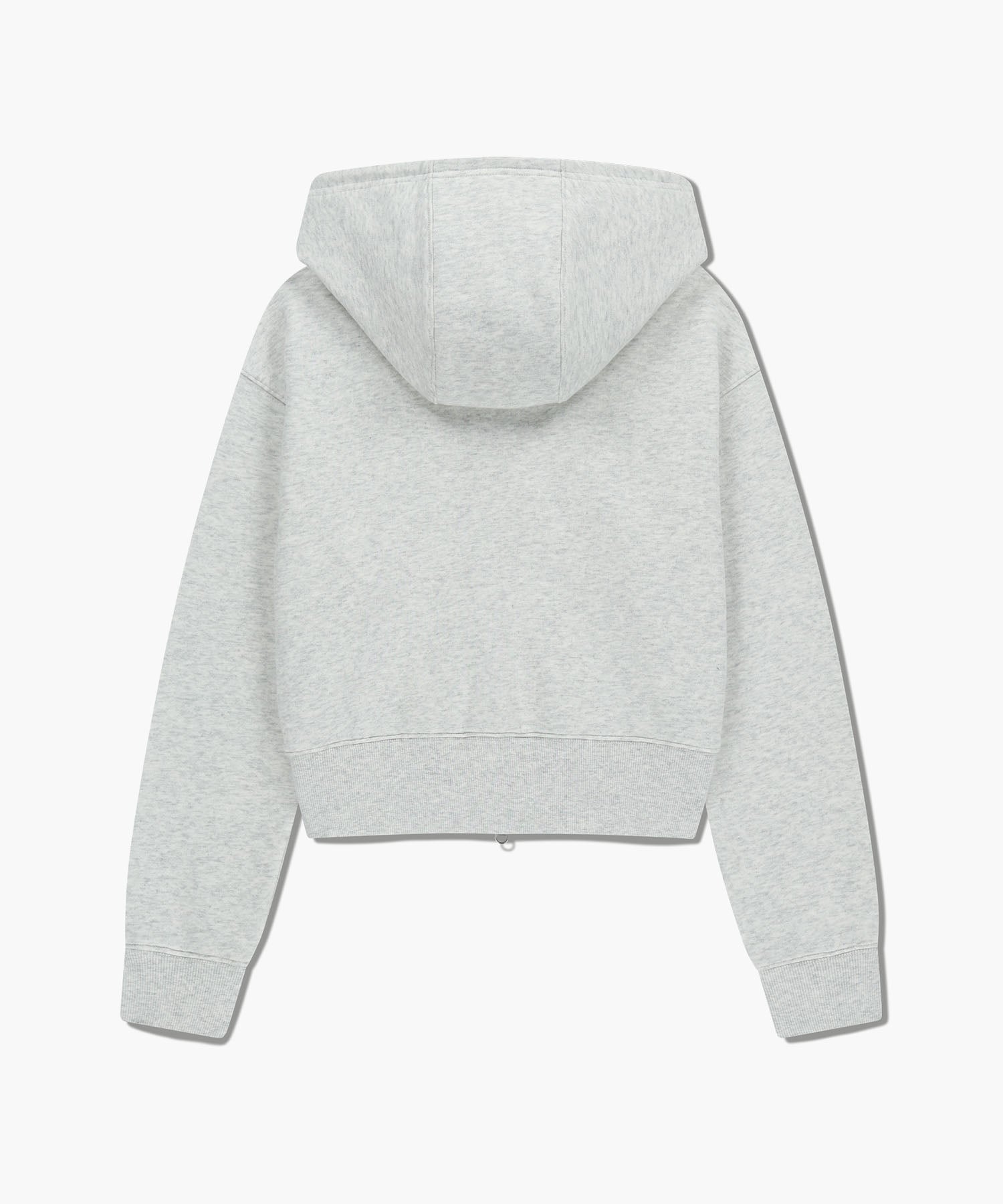 W LACE APPLIQUE CROP HOODIE ZIPUP