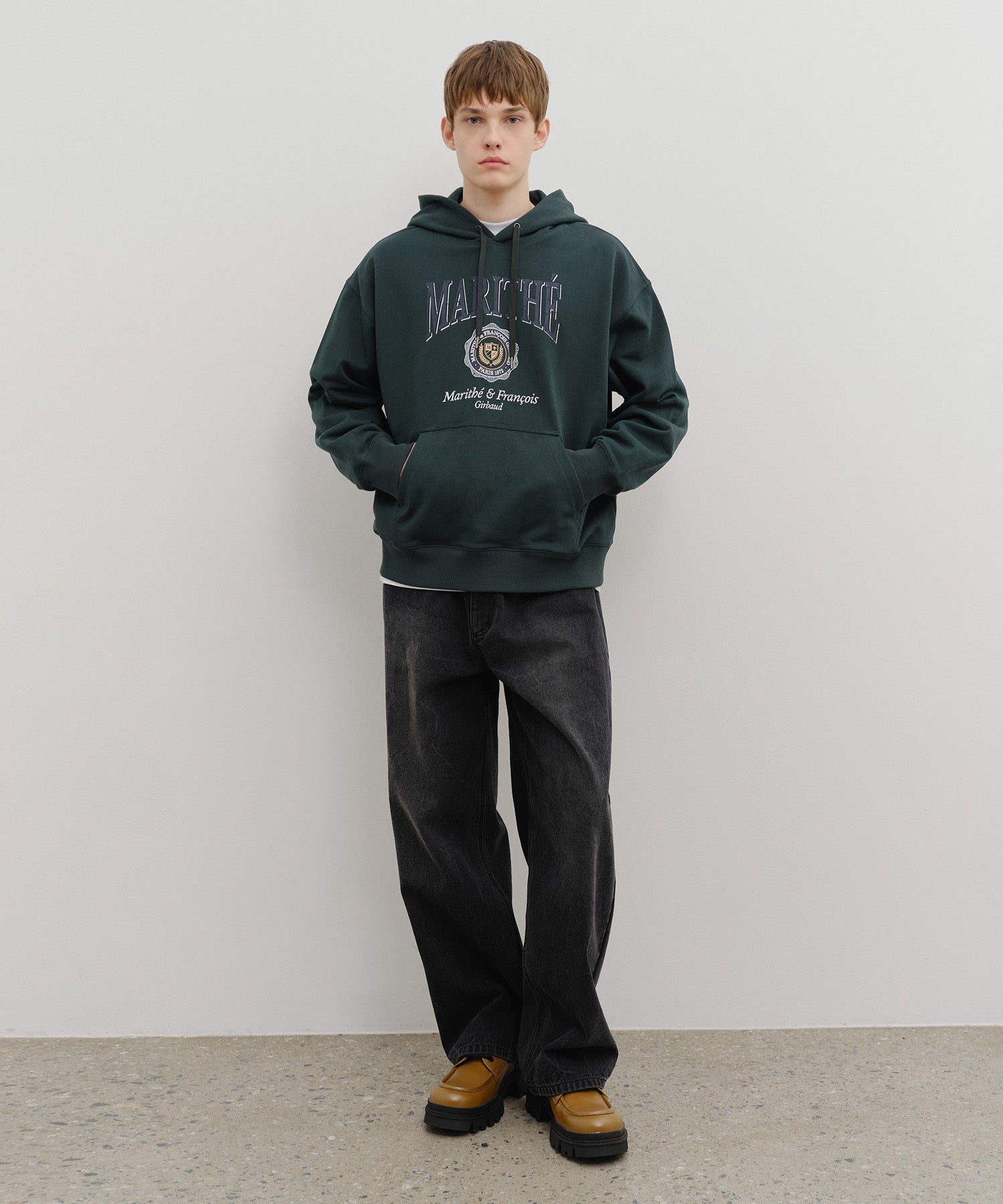 CREST CRACK LOGO OVERSIZED HOODIE