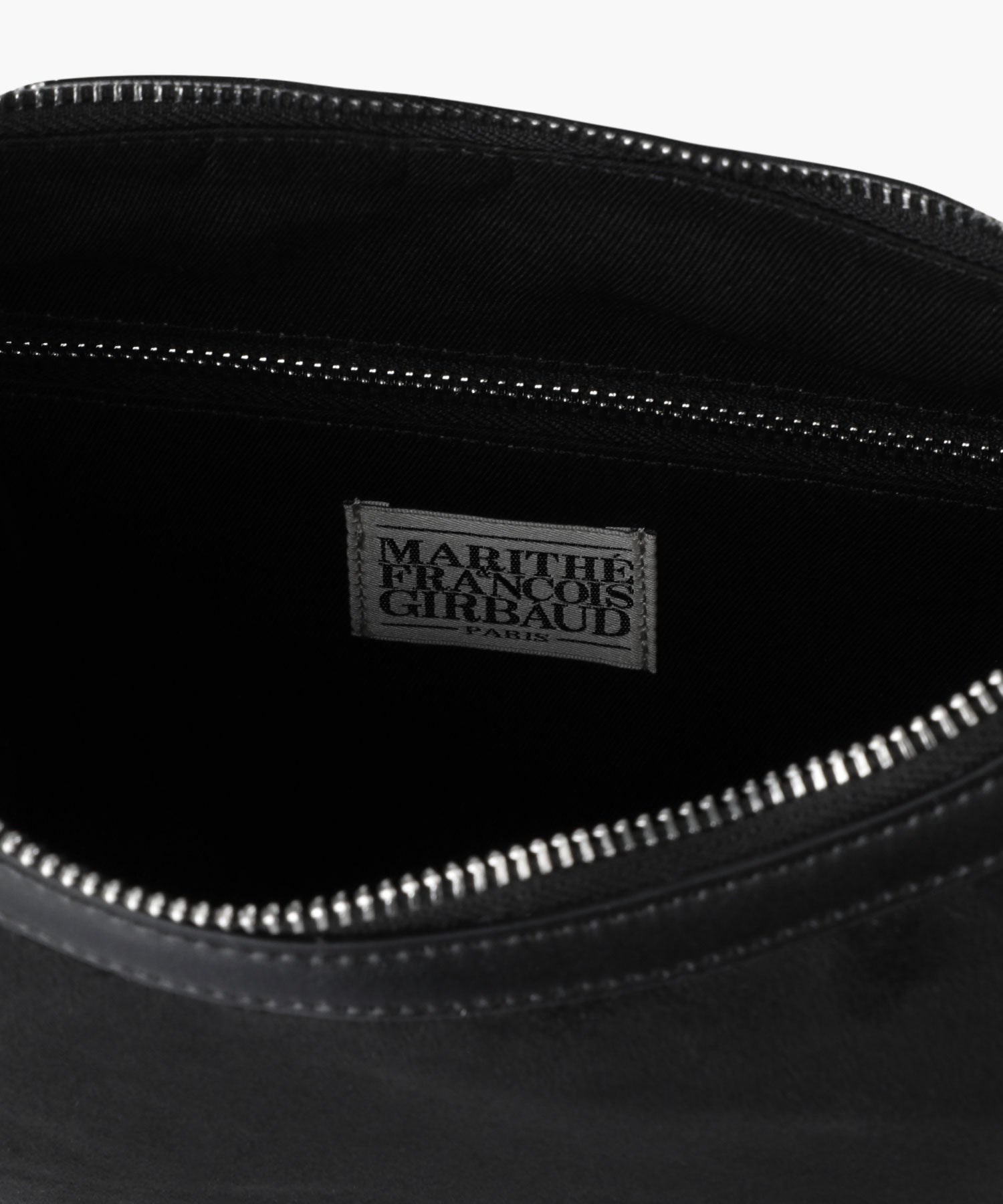CLASSIC LOGO ROUND SUEDE SHOULDER BAG