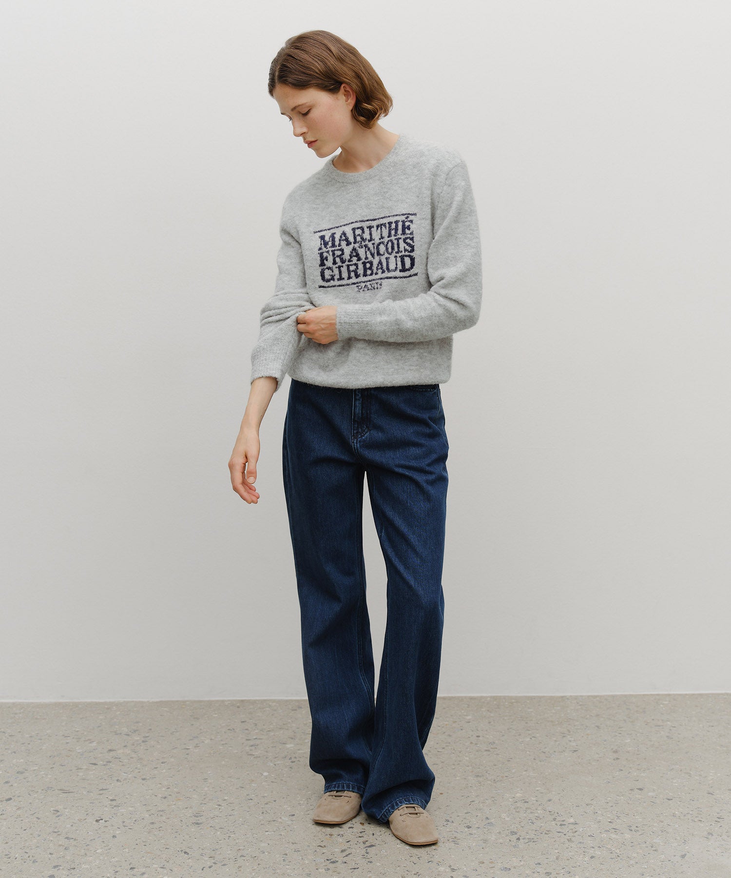 BOUCLE CLASSIC LOGO KNIT PULLOVER