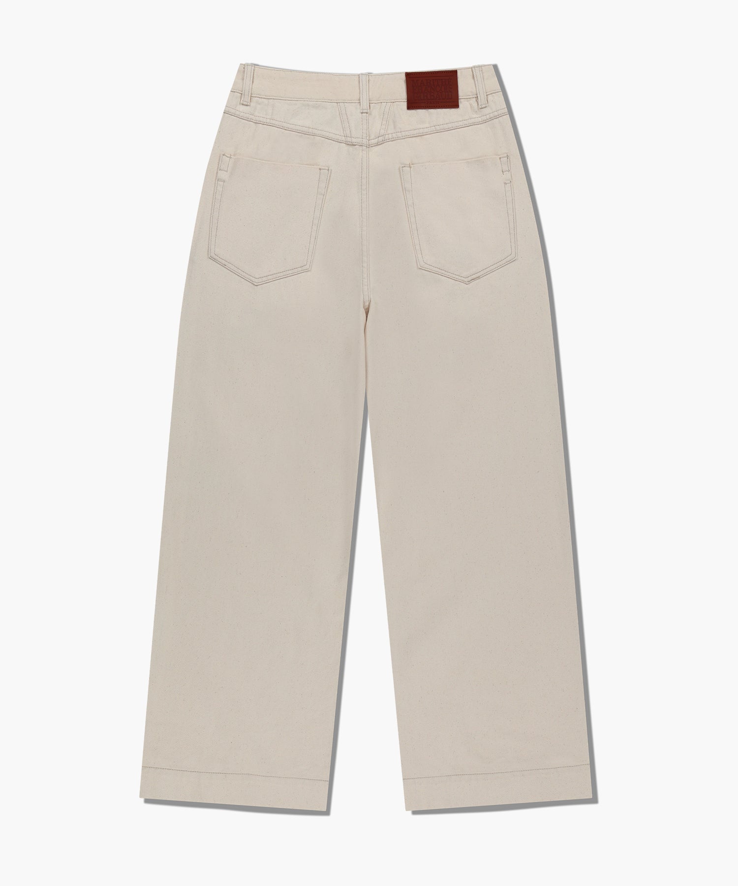 M LOW-WAIST TUCK WIDE DENIM PANTS