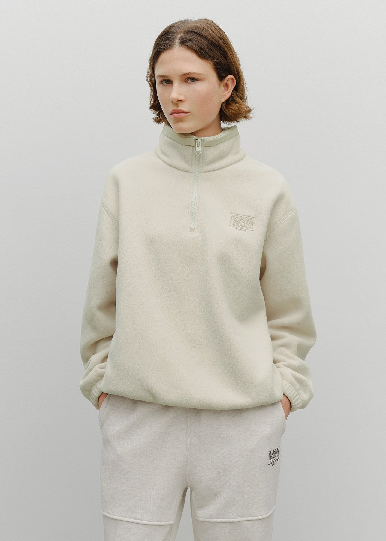 CLASSIC LOGO HALF NECK FLEECE SWEATSHIRT