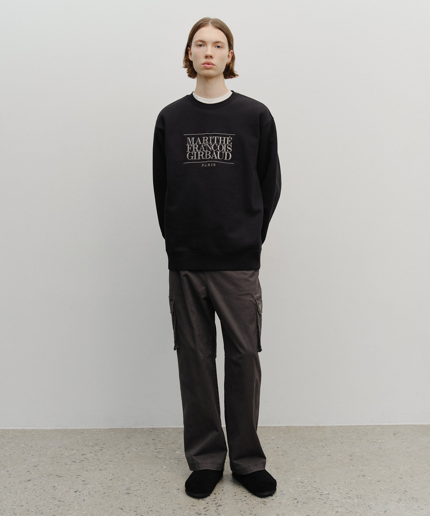 CLASSIC LOGO EMBROIDERY SWEATSHIRT (BRUSHED)