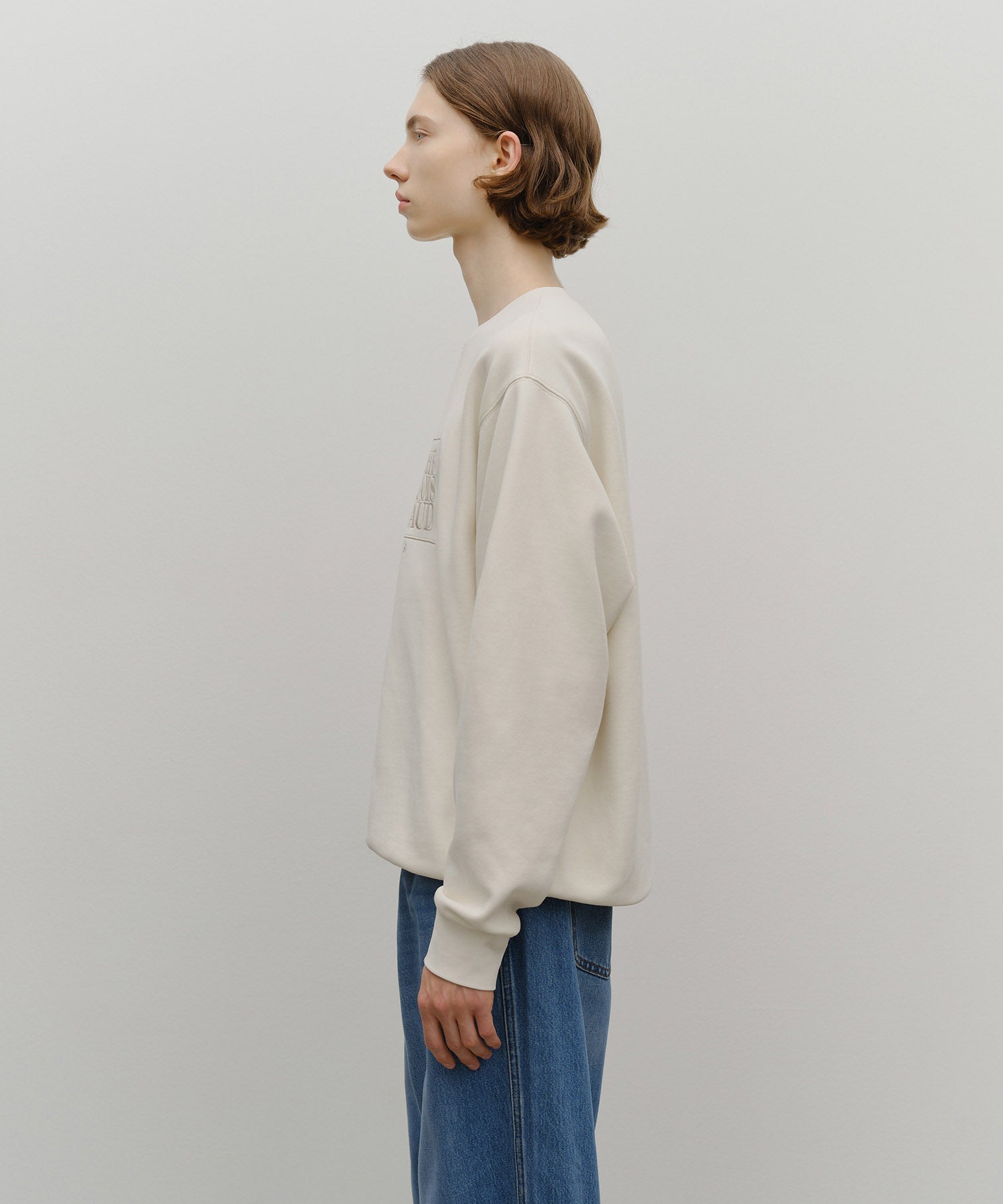 CLASSIC LOGO EMBROIDERY SWEATSHIRT (BRUSHED)