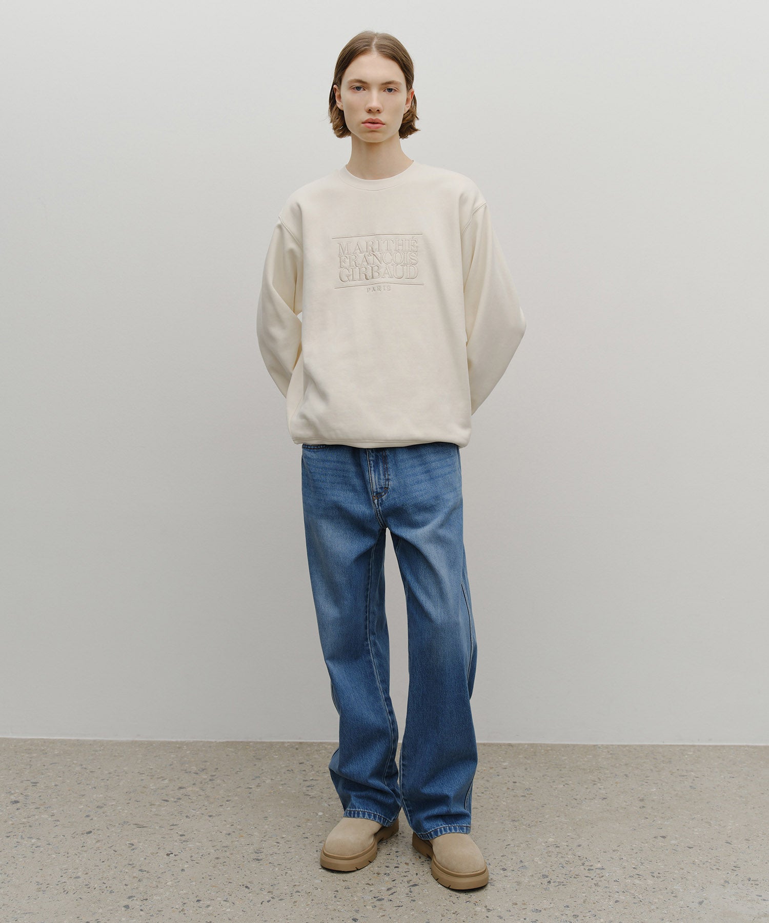 CLASSIC LOGO EMBROIDERY SWEATSHIRT (BRUSHED)