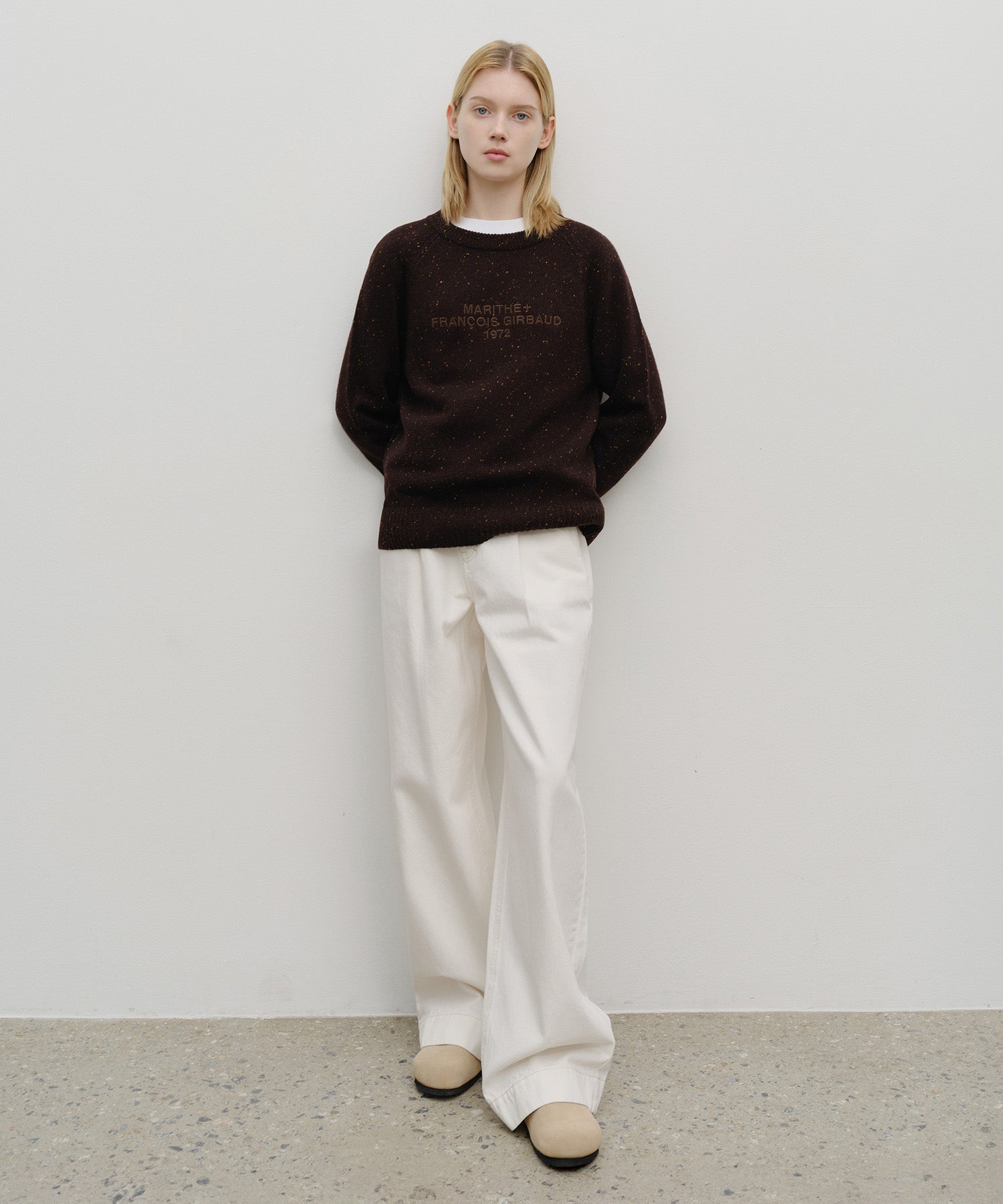 LETTERING LOGO KNIT PULLOVER