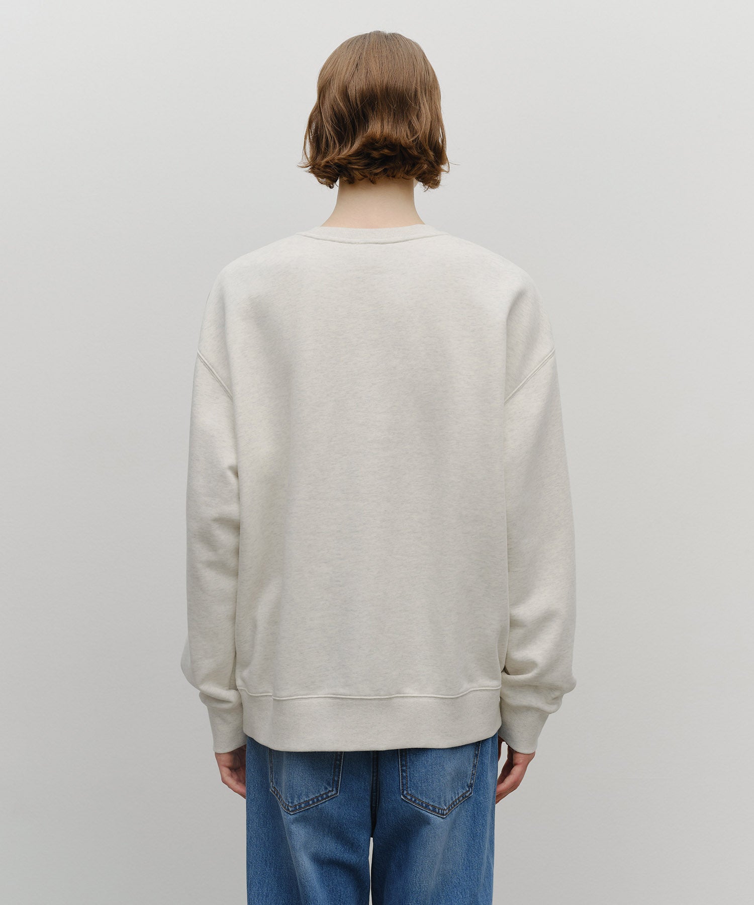 APPLIQUE LOGO OVERSIZED SWEATSHIRT (BRUSHED)