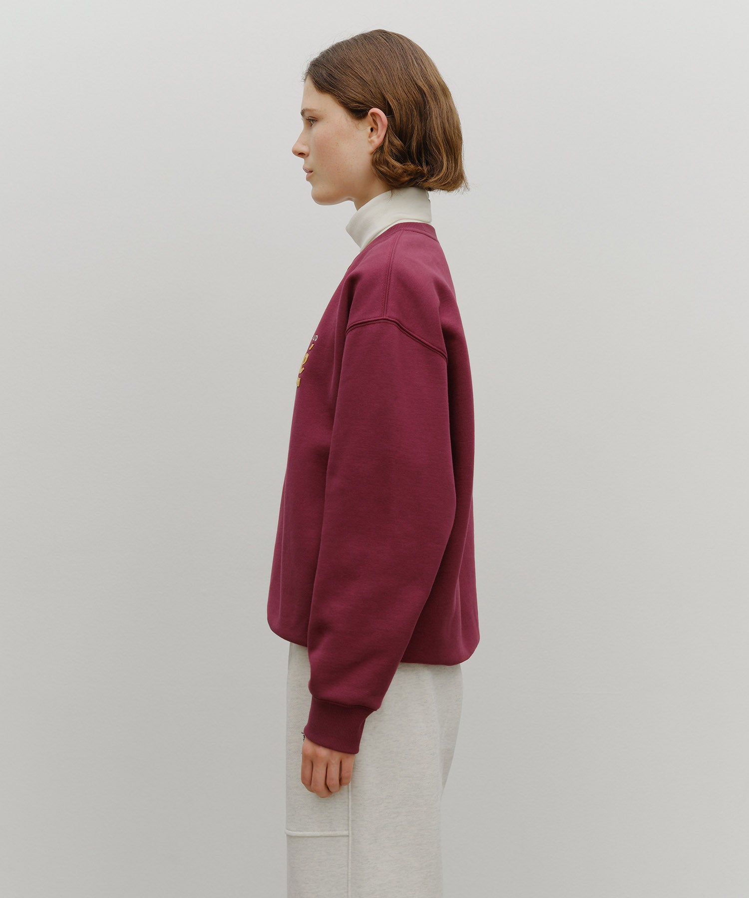 APPLIQUE LOGO OVERSIZED SWEATSHIRT (BRUSHED)